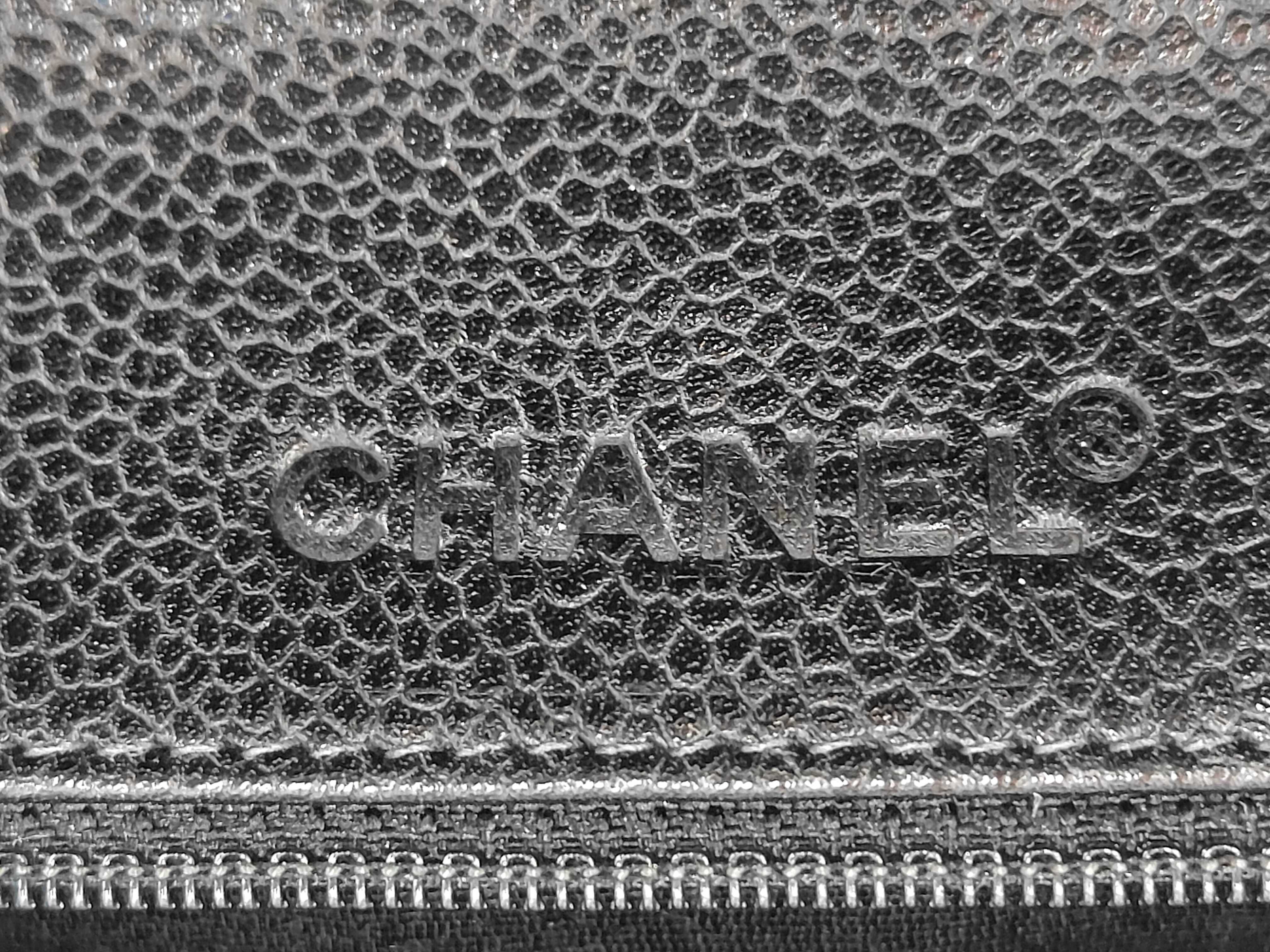 Matelassé Caviar Skin Large Coco Chain Shoulder Bag, Series 6, Black, with dust bag, card, and sticker. — view 10
