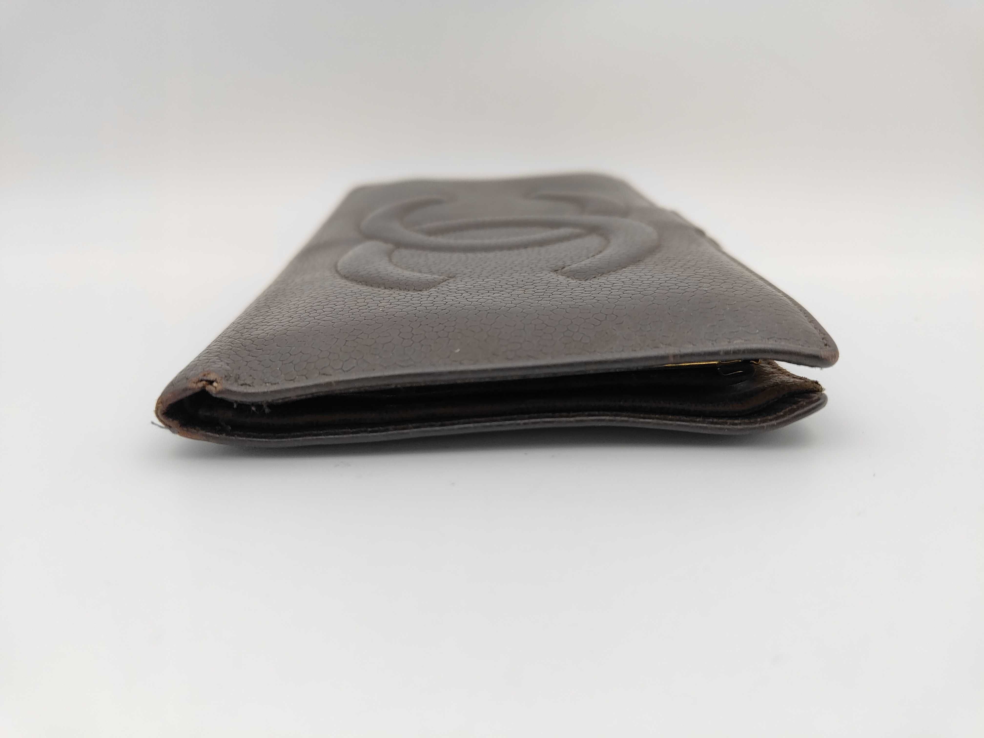Long Wallet, Caviar Leather, Coco Mark, with Seal, Serial Number 5, Clasp Closure — view 5