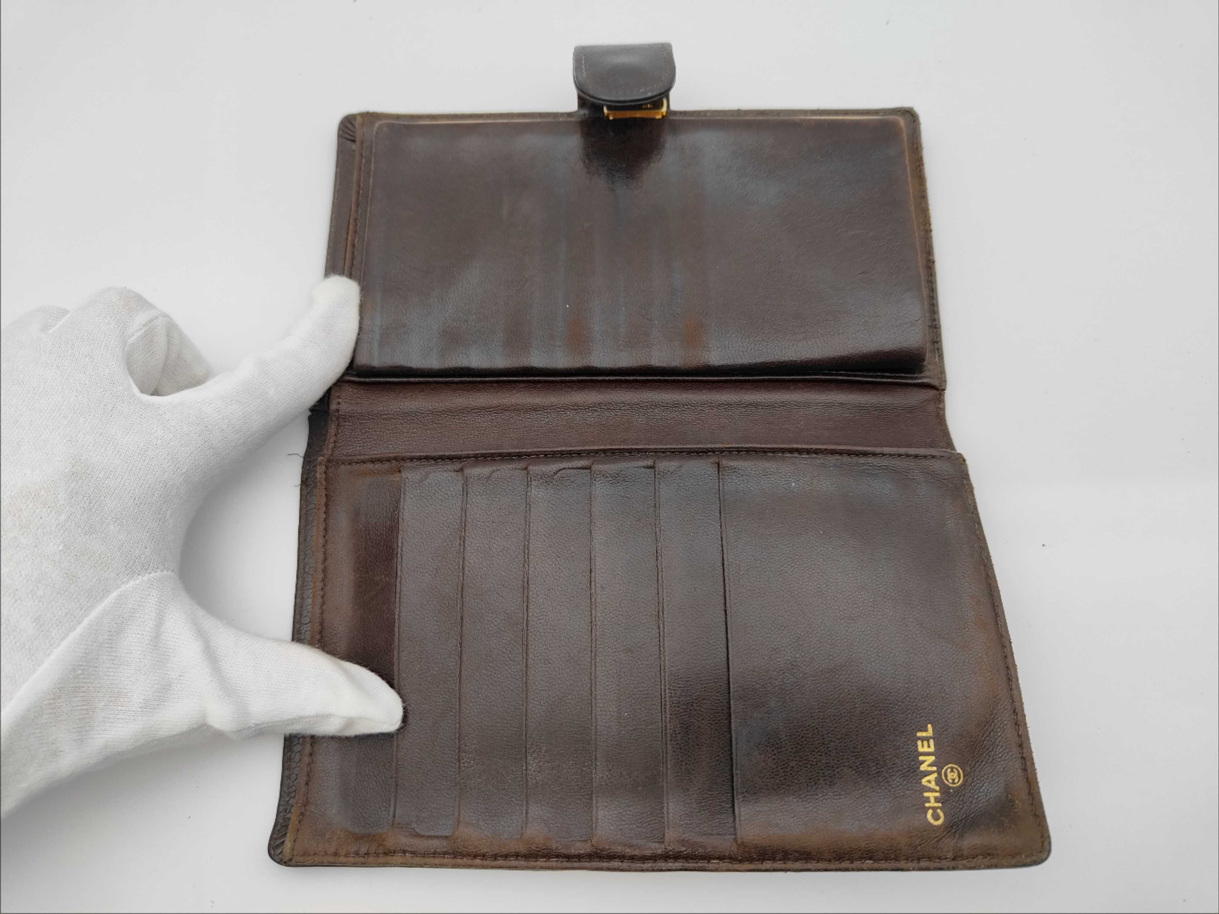 Long Wallet, Caviar Leather, Coco Mark, with Seal, Serial Number 5, Clasp Closure — view 9