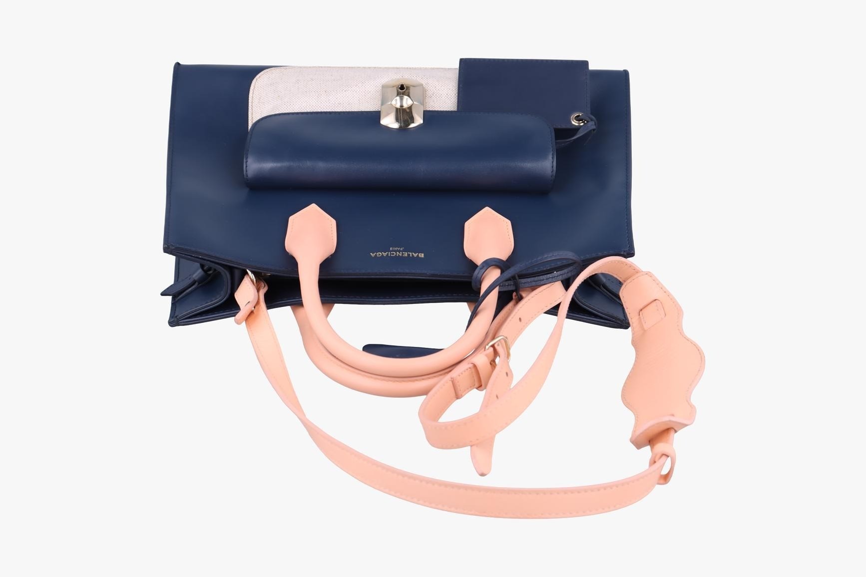Padlock Leather x Canvas Navy x Pink x Beige — view 5