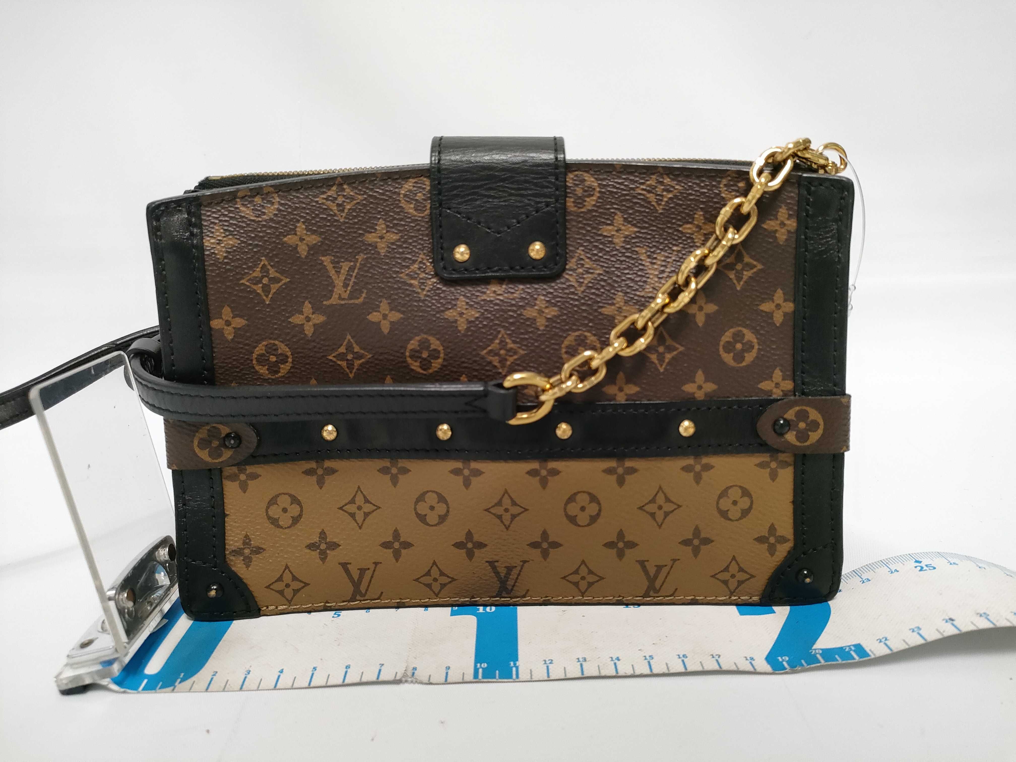 Monogram Trunk Clutch Brown Gold Monogram Reverse IC Shoulder Bag — view 2