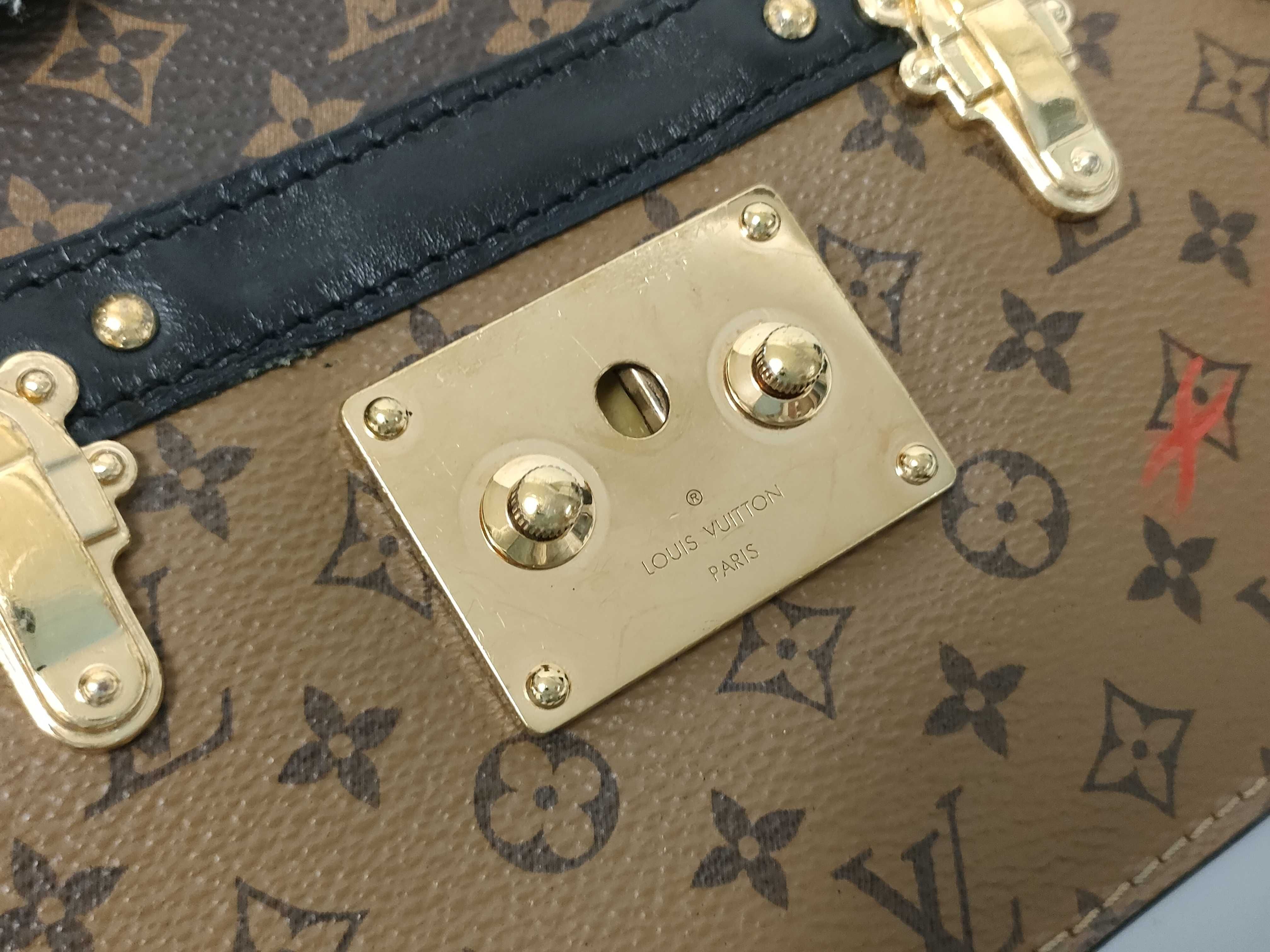 Monogram Trunk Clutch Brown Gold Monogram Reverse IC Shoulder Bag — view 10