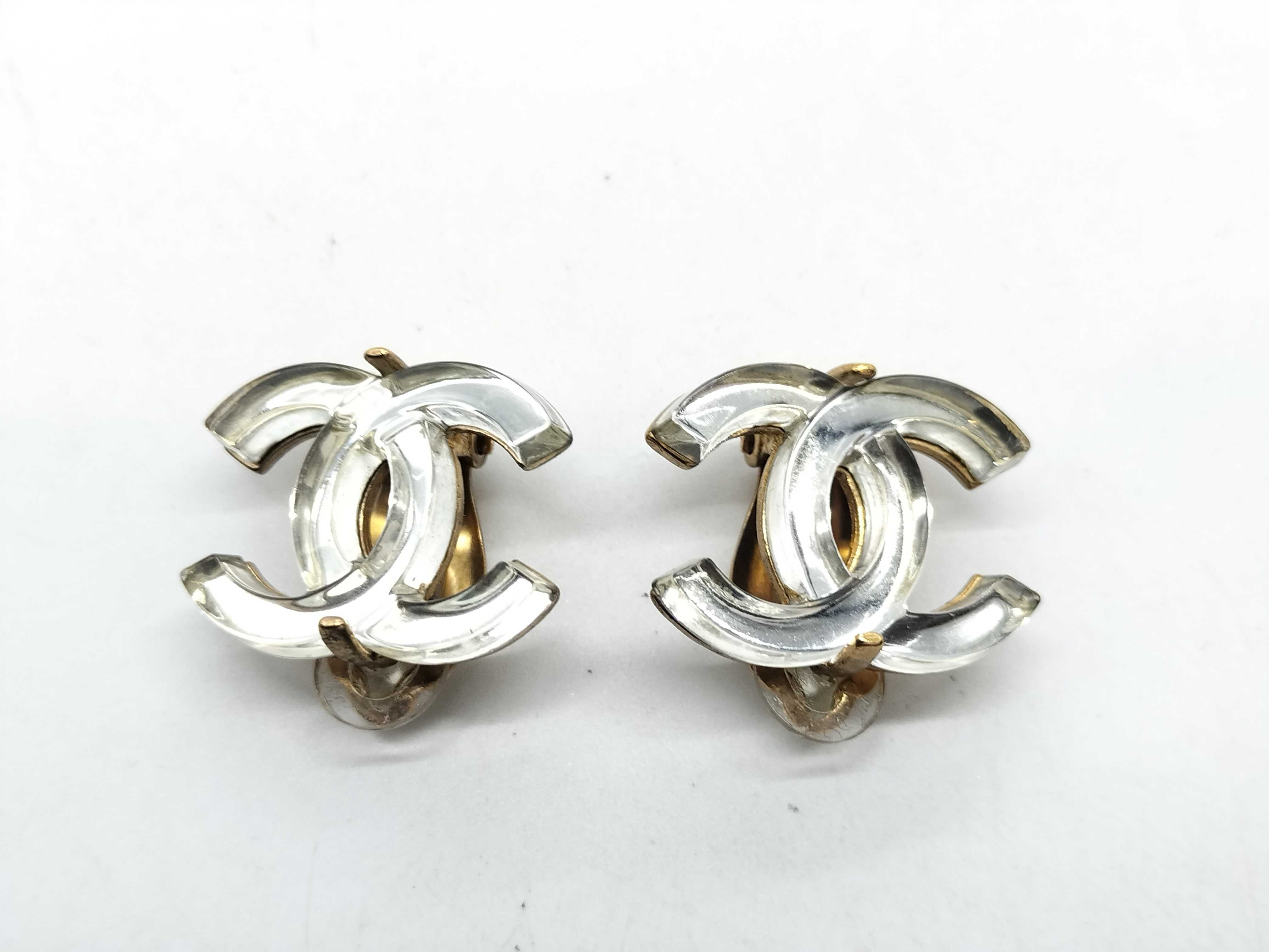 02A Coco Mark Clear Earrings