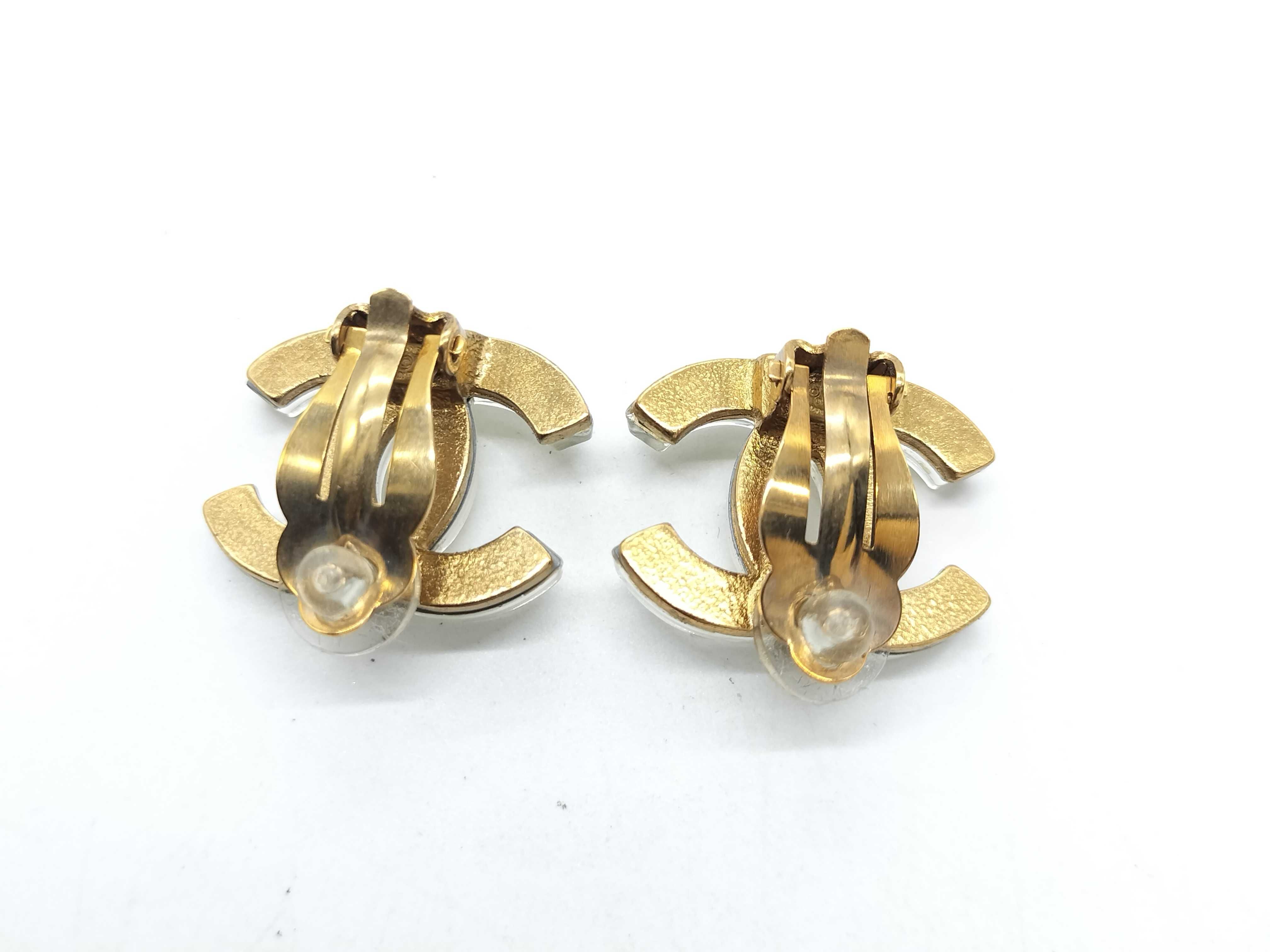 02A Coco Mark Clear Earrings — view 3
