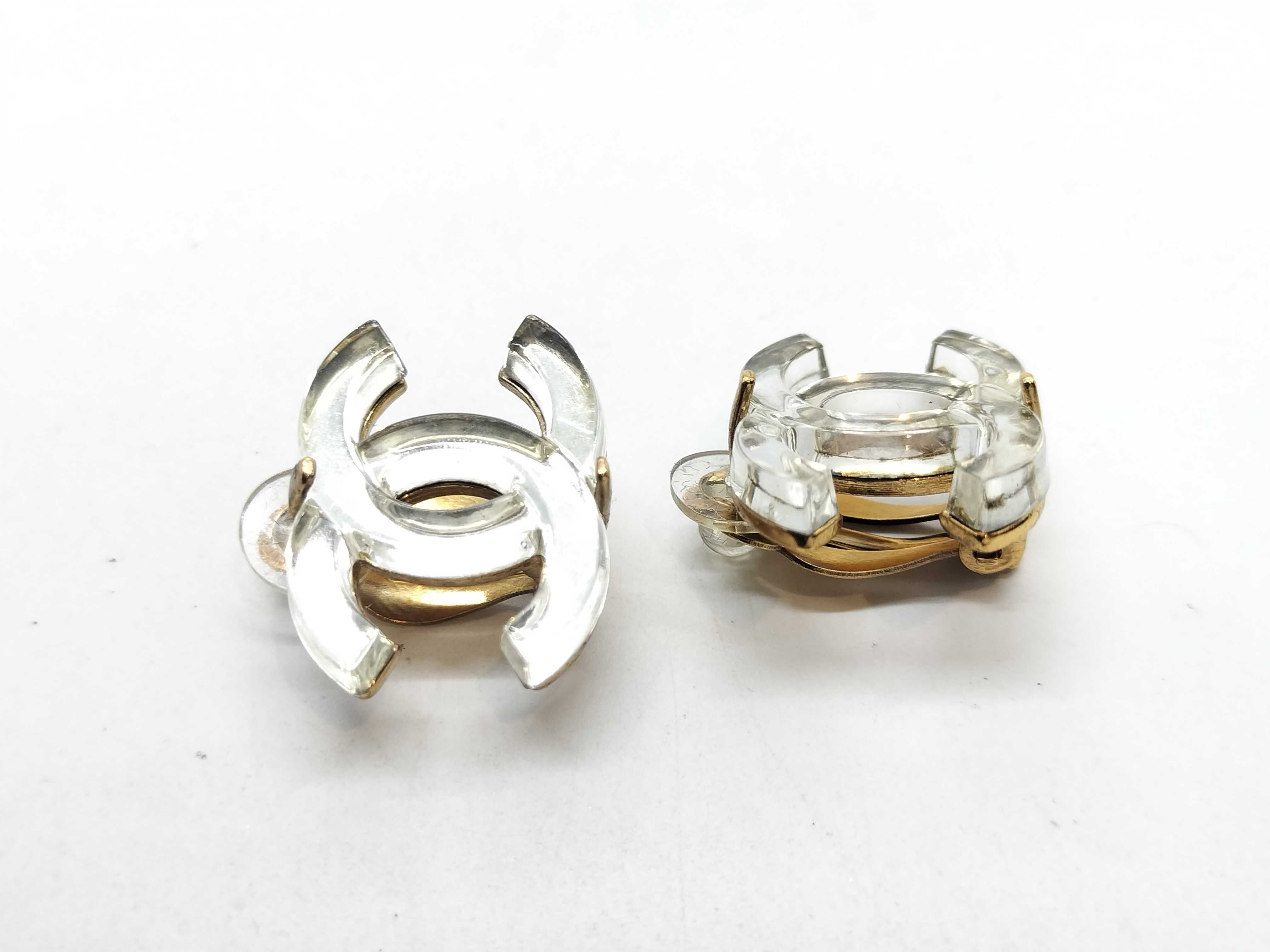 02A Coco Mark Clear Earrings — view 4