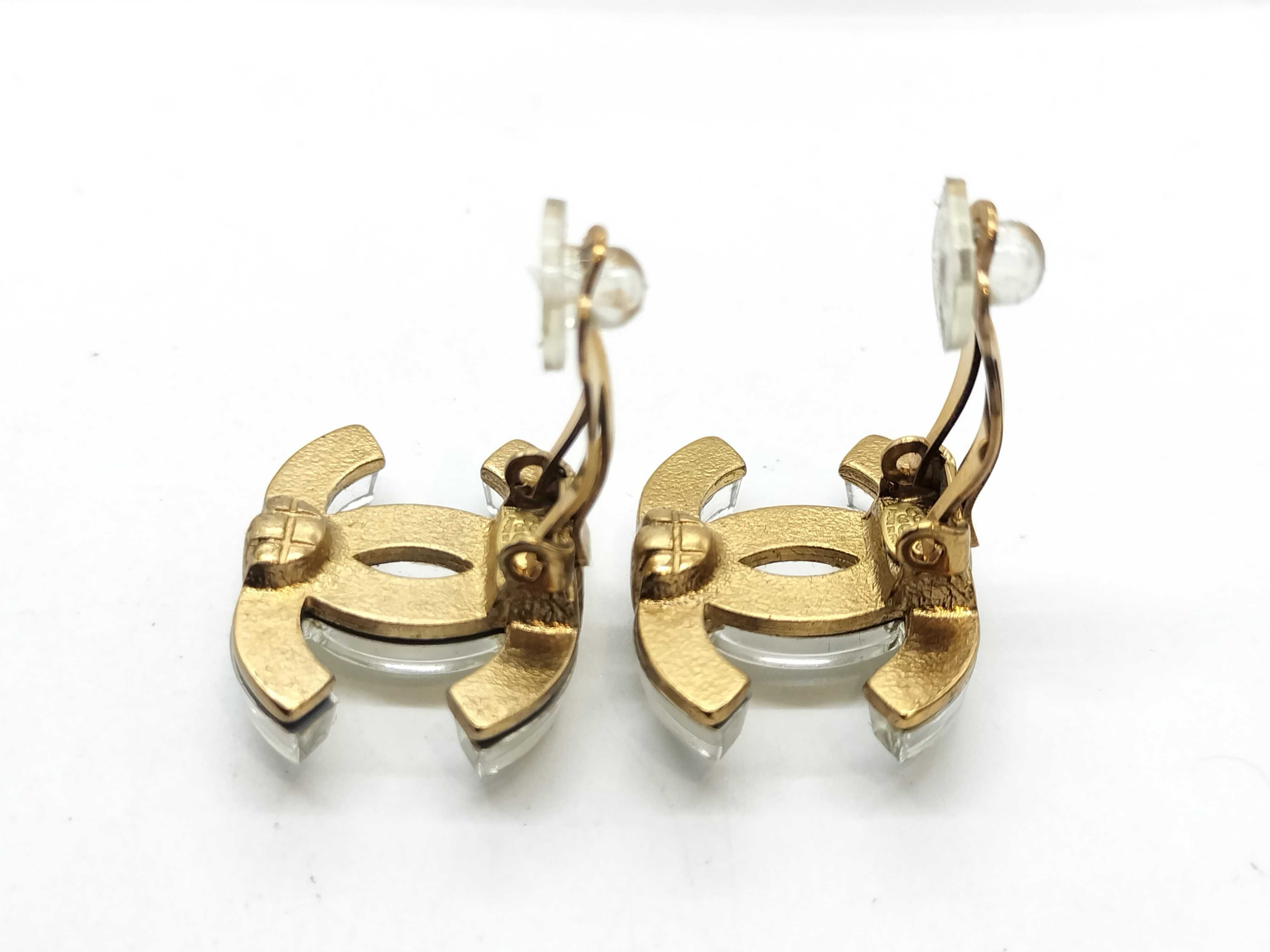02A Coco Mark Clear Earrings — view 6