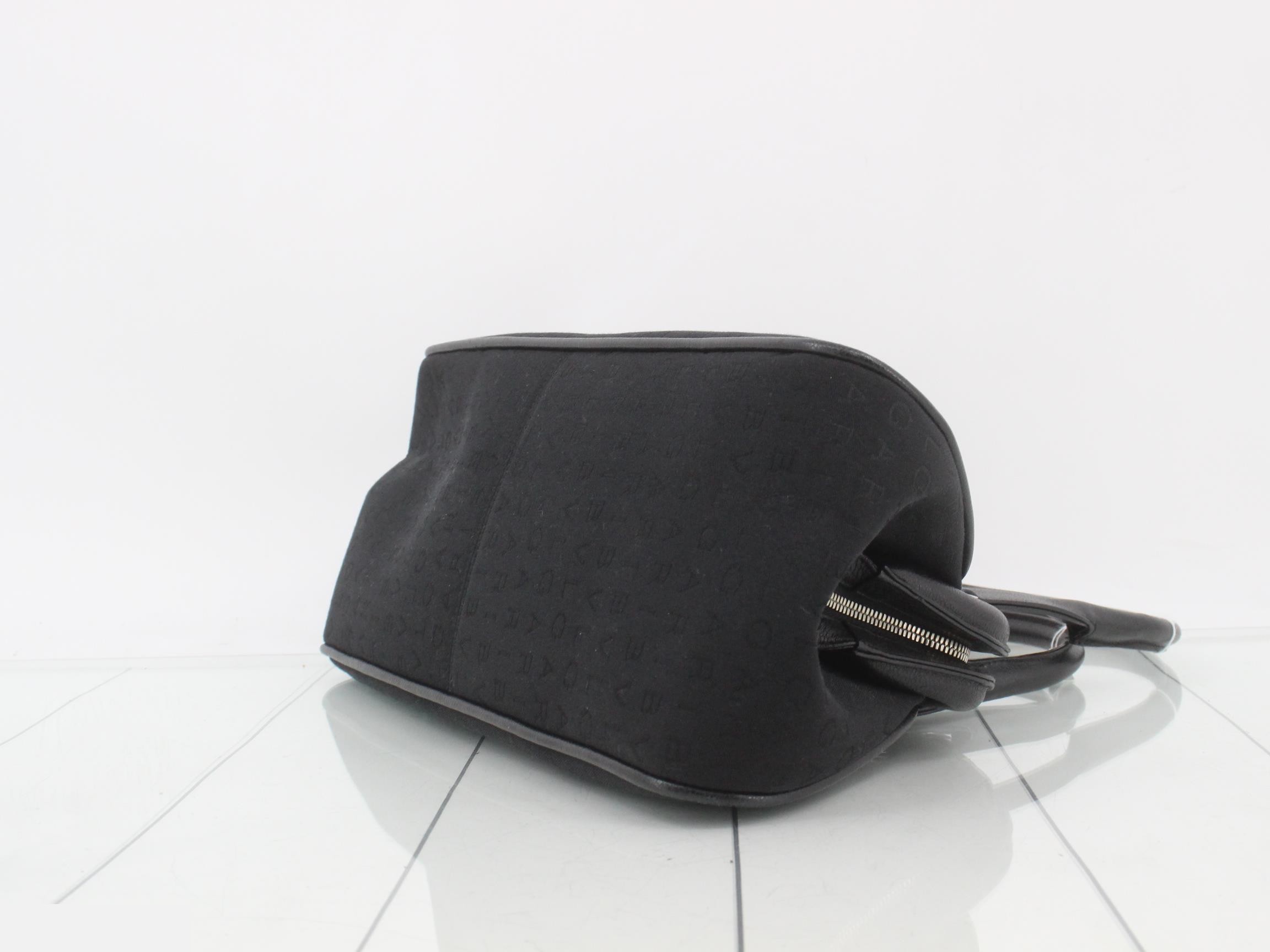 Logomania Canvas/Leather Handbag Black — view 6