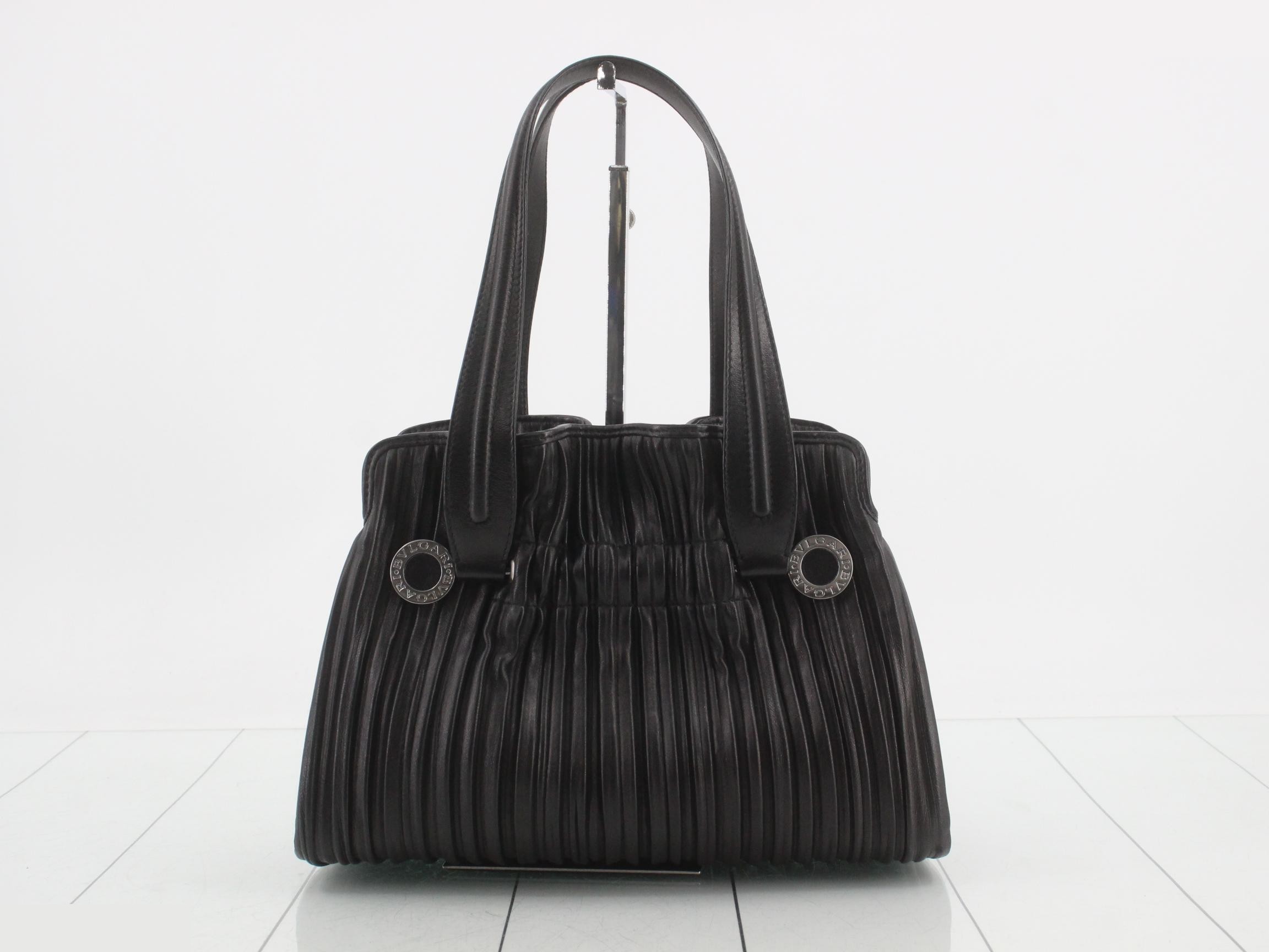 B.zero1 Leather Pleated Shoulder Bag