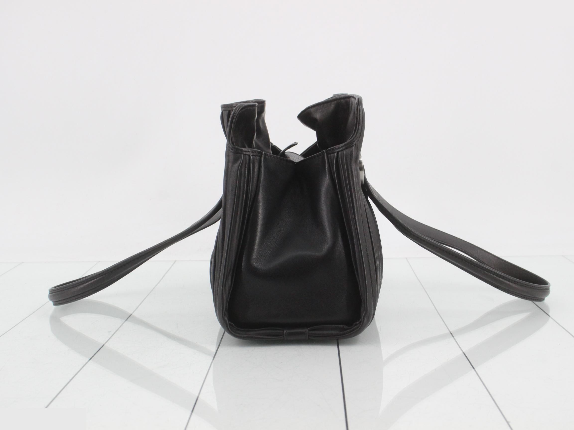 B.zero1 Leather Pleated Shoulder Bag — view 3