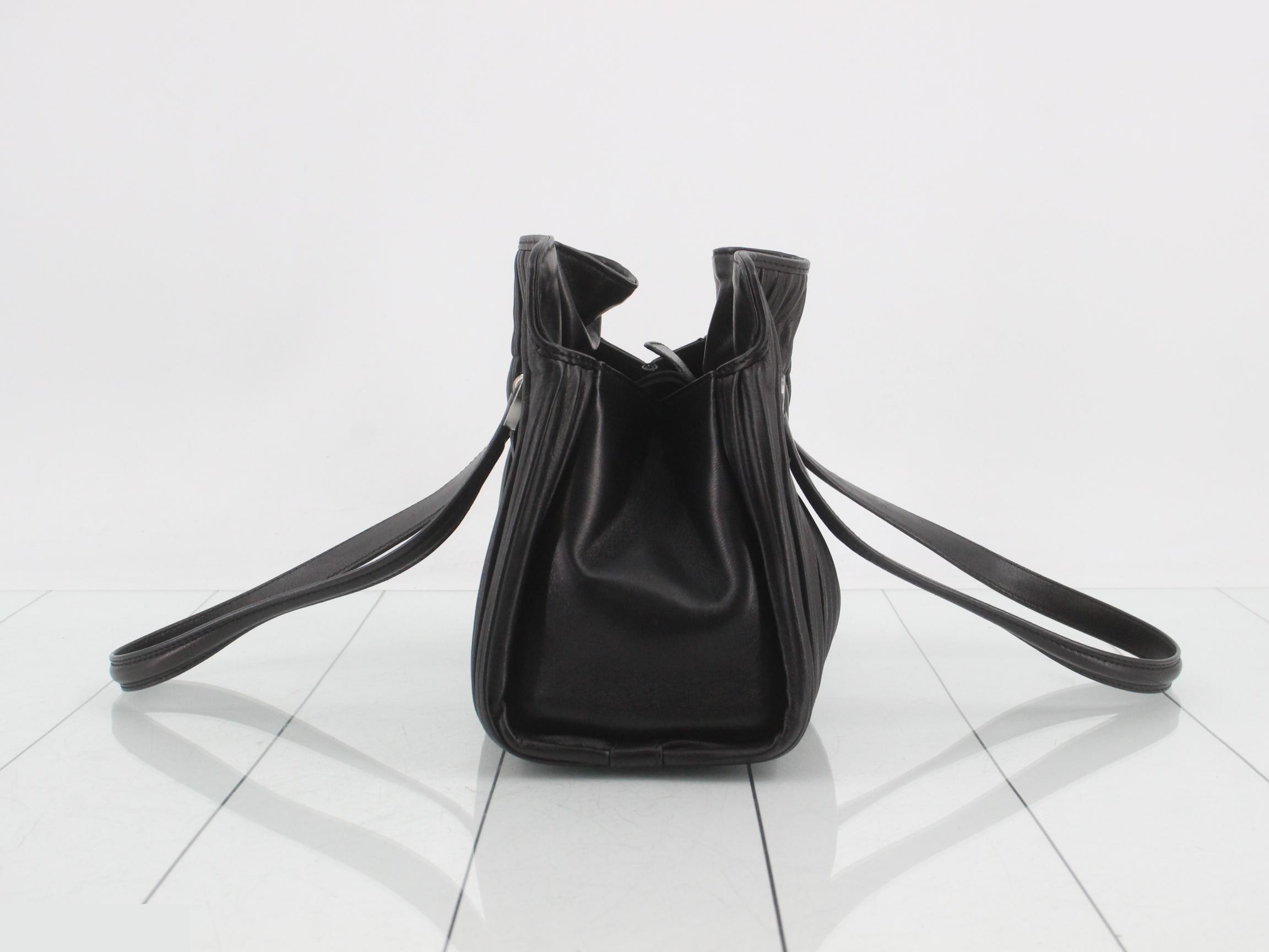 B.zero1 Leather Pleated Shoulder Bag — view 4