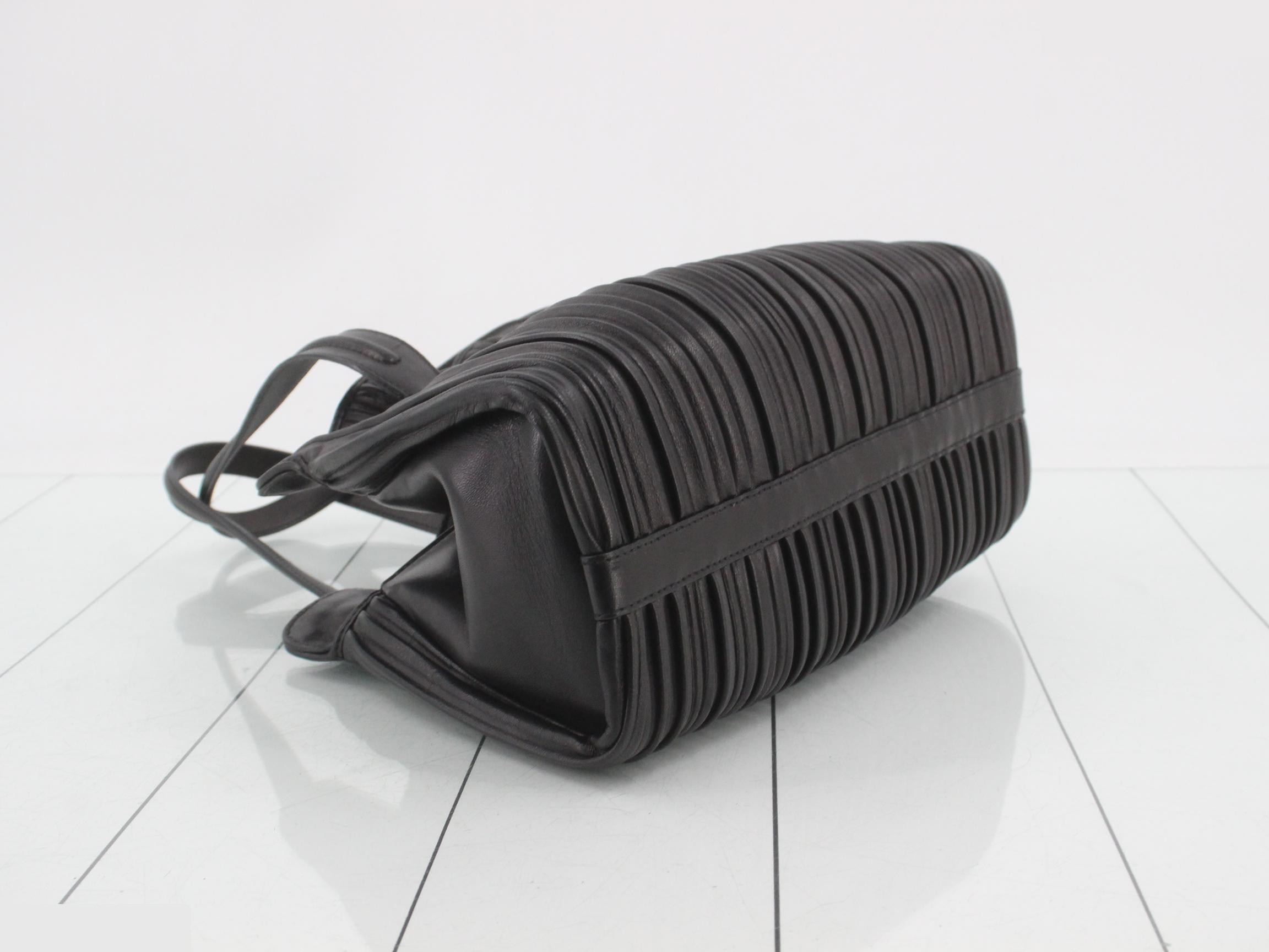 B.zero1 Leather Pleated Shoulder Bag — view 5