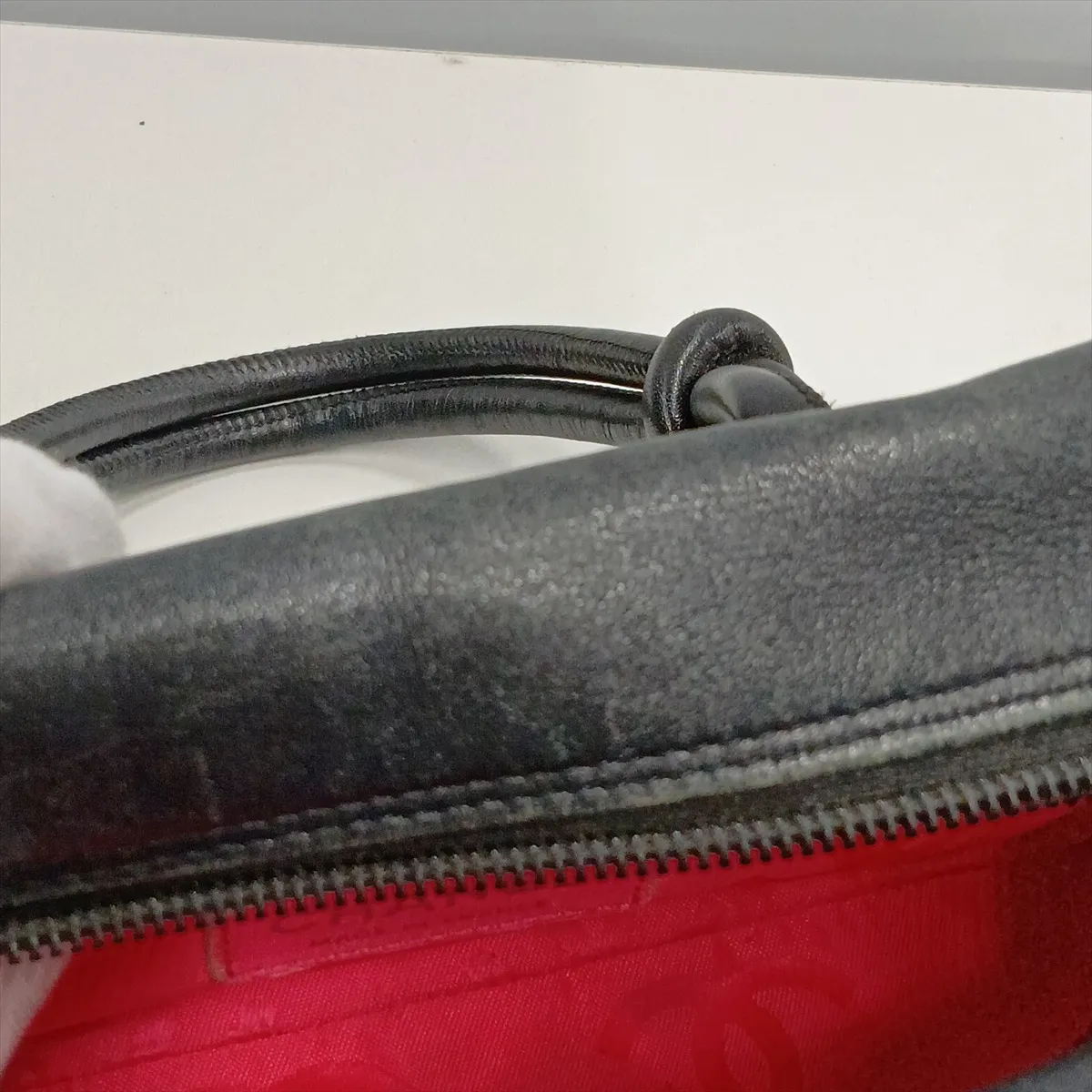 Cambon Line Lambskin Handbag, Black with Silver Hardware, 10658392 (Serial Number in the 10s) — view 13
