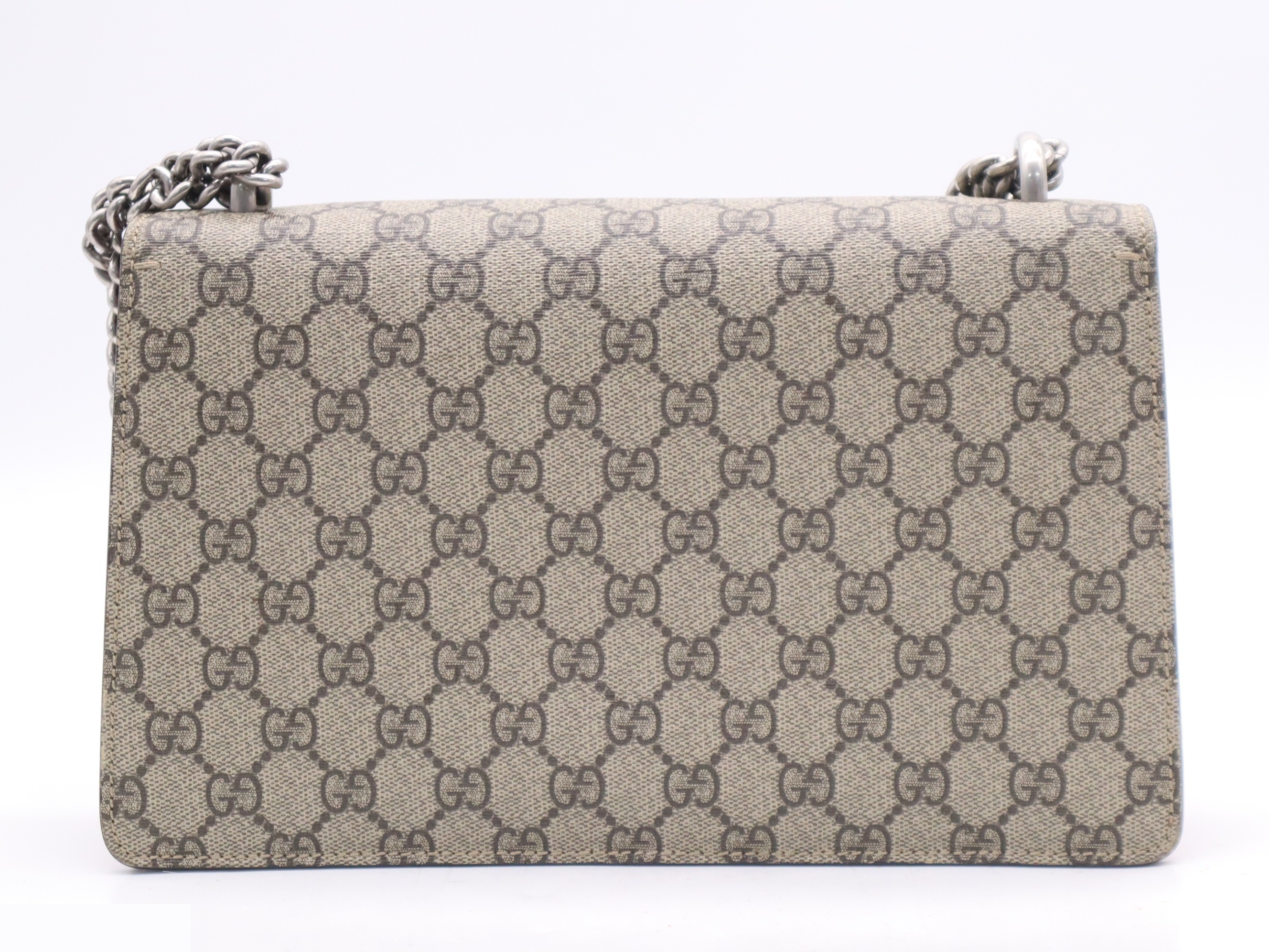 Canvas x Suede Dionysus GG Small Shoulder Bag, Beige — view 2