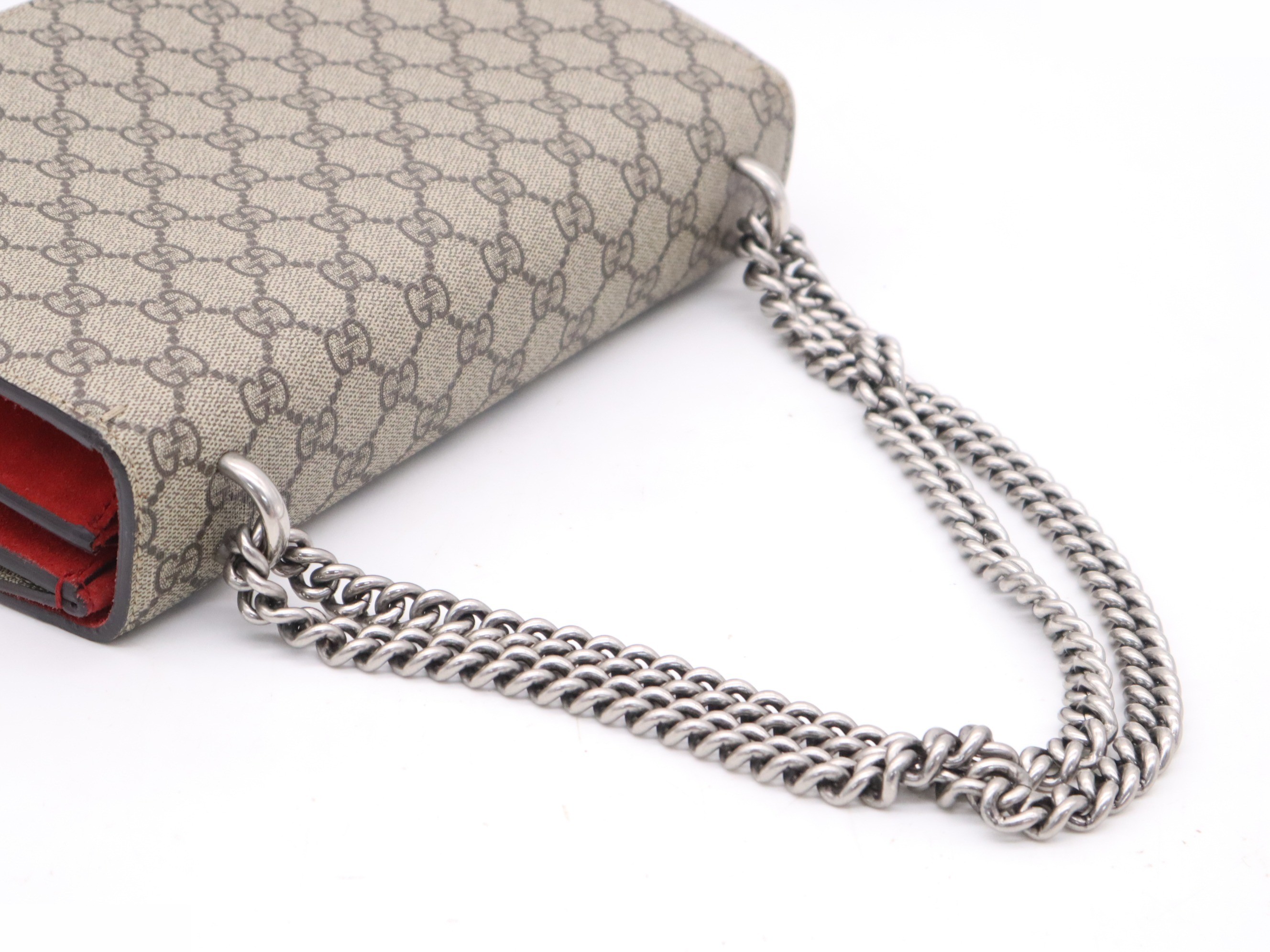 Canvas x Suede Dionysus GG Small Shoulder Bag, Beige — view 6
