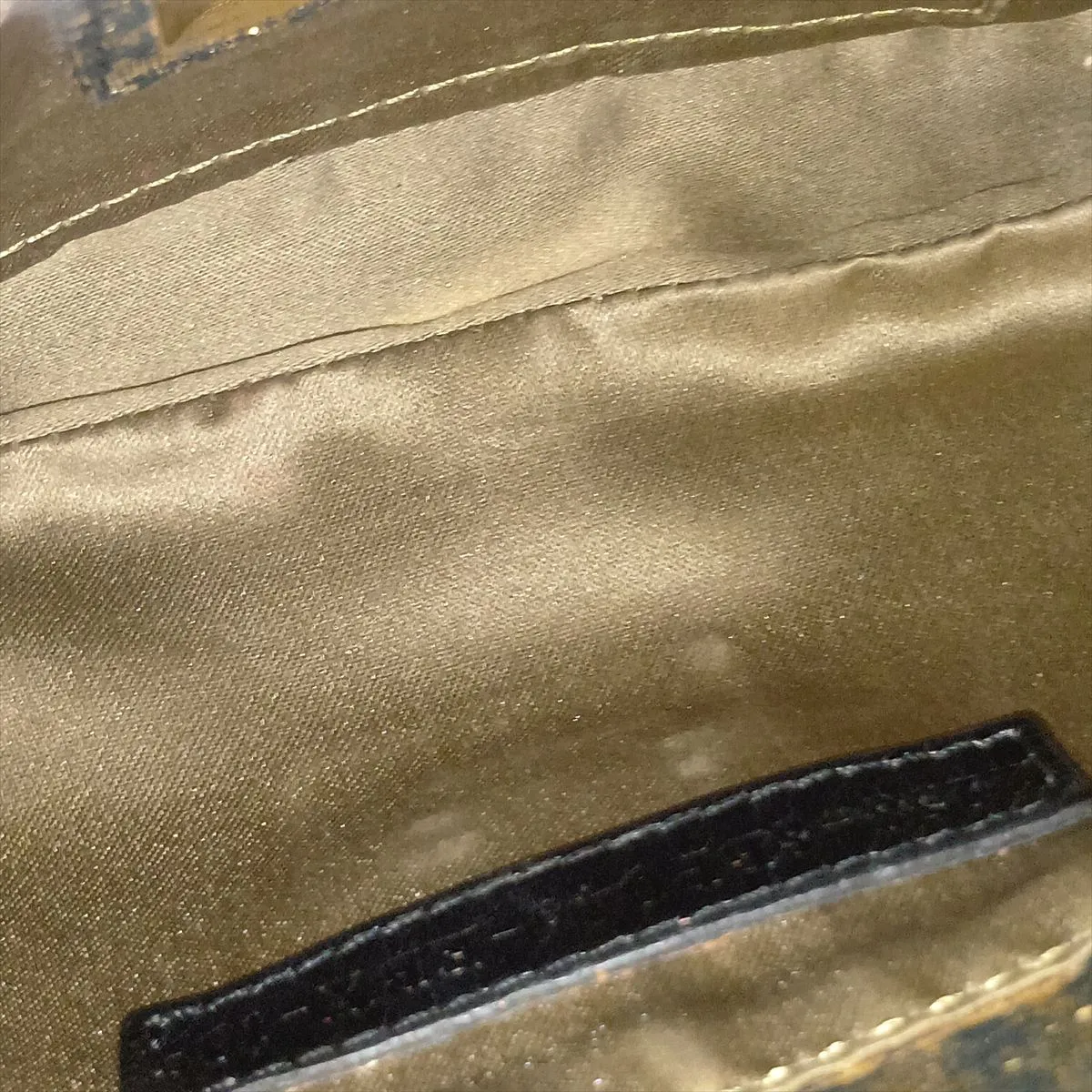 Velour Chain Shoulder Bag, Black x Gold, 8BP046 — view 9