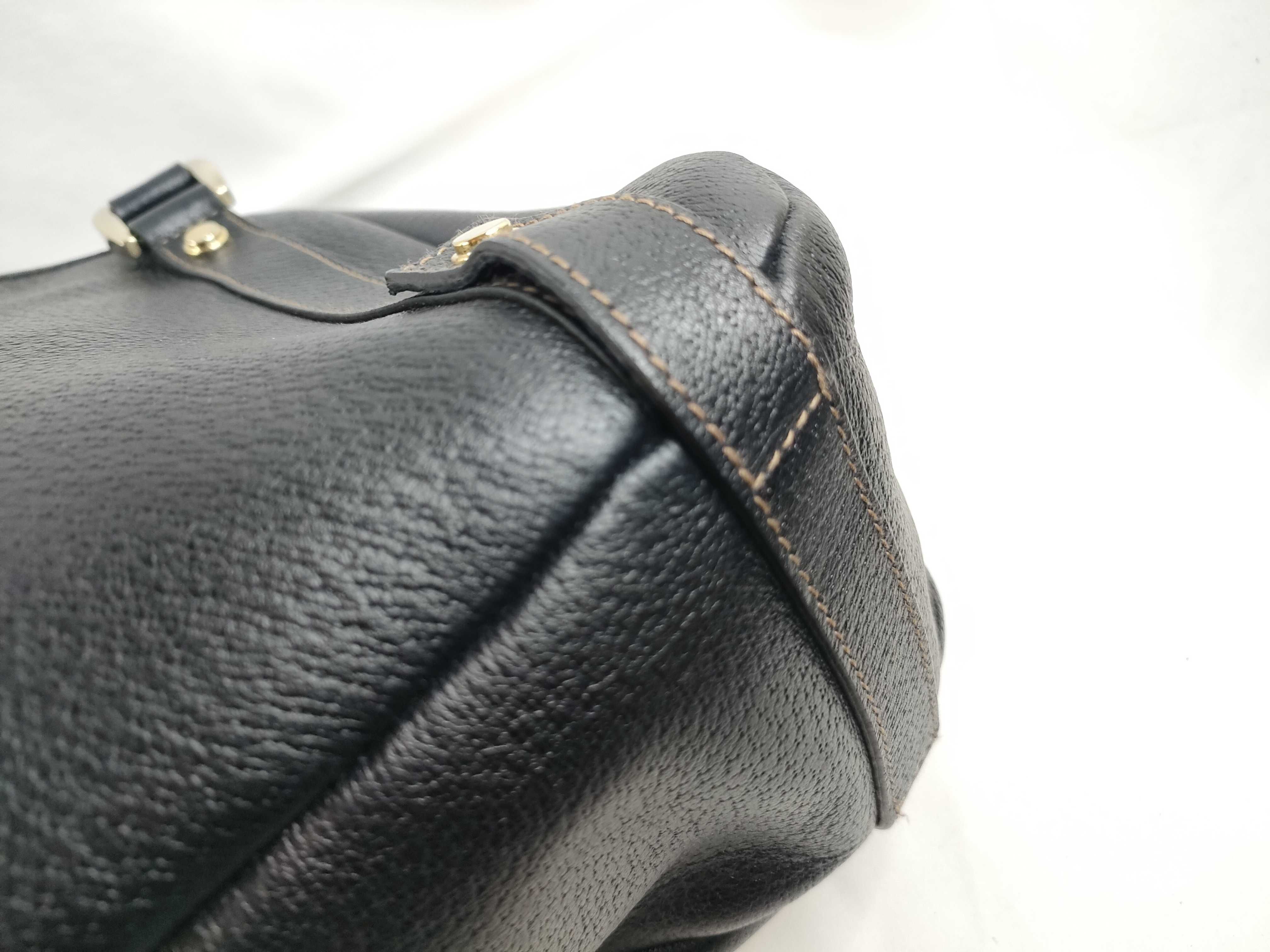 Abbey Leather Tote Bag, Black — view 5