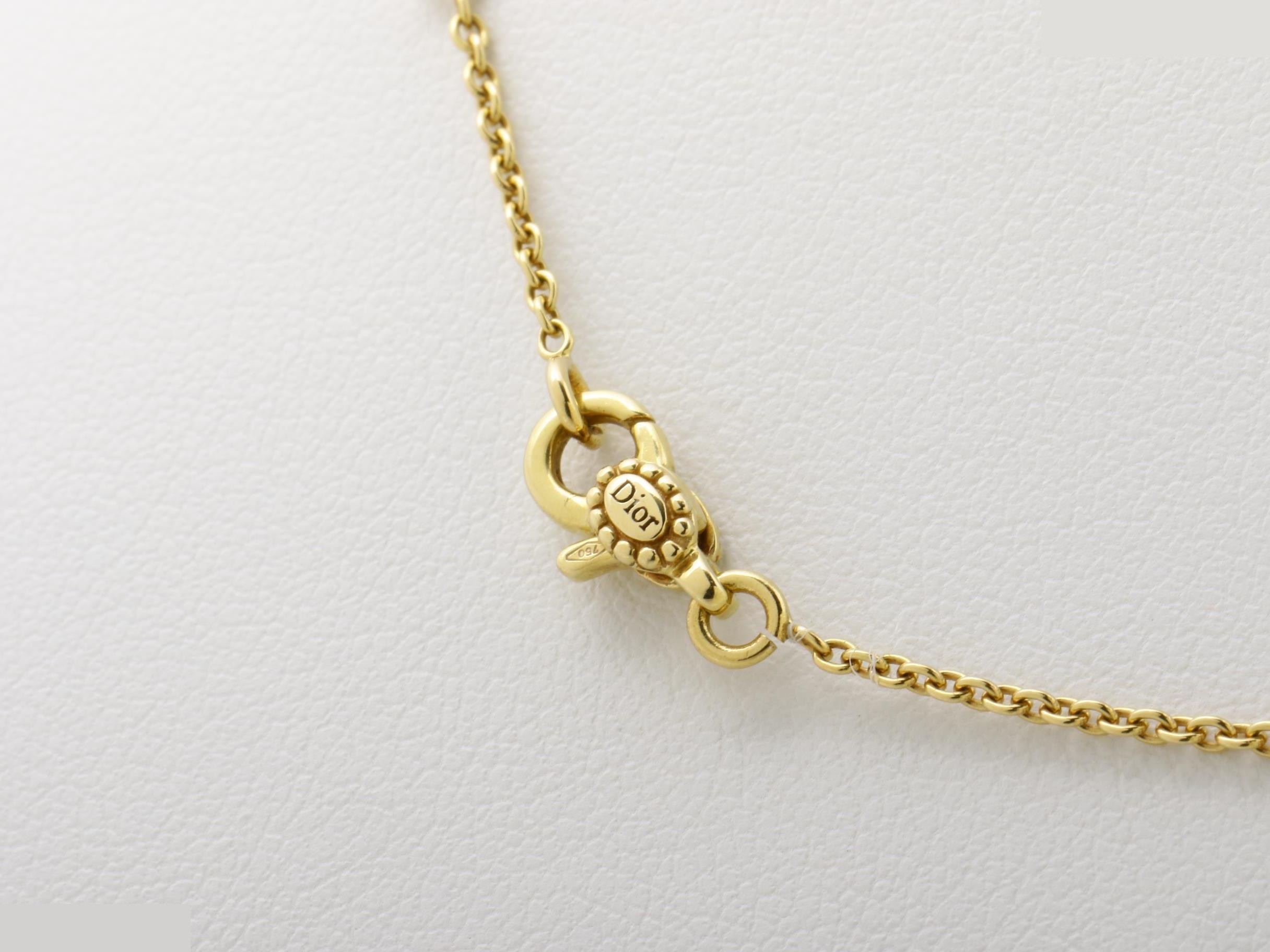 Au750YG Rose de Vent Diamond Shell Necklace, 4.6g — view 5