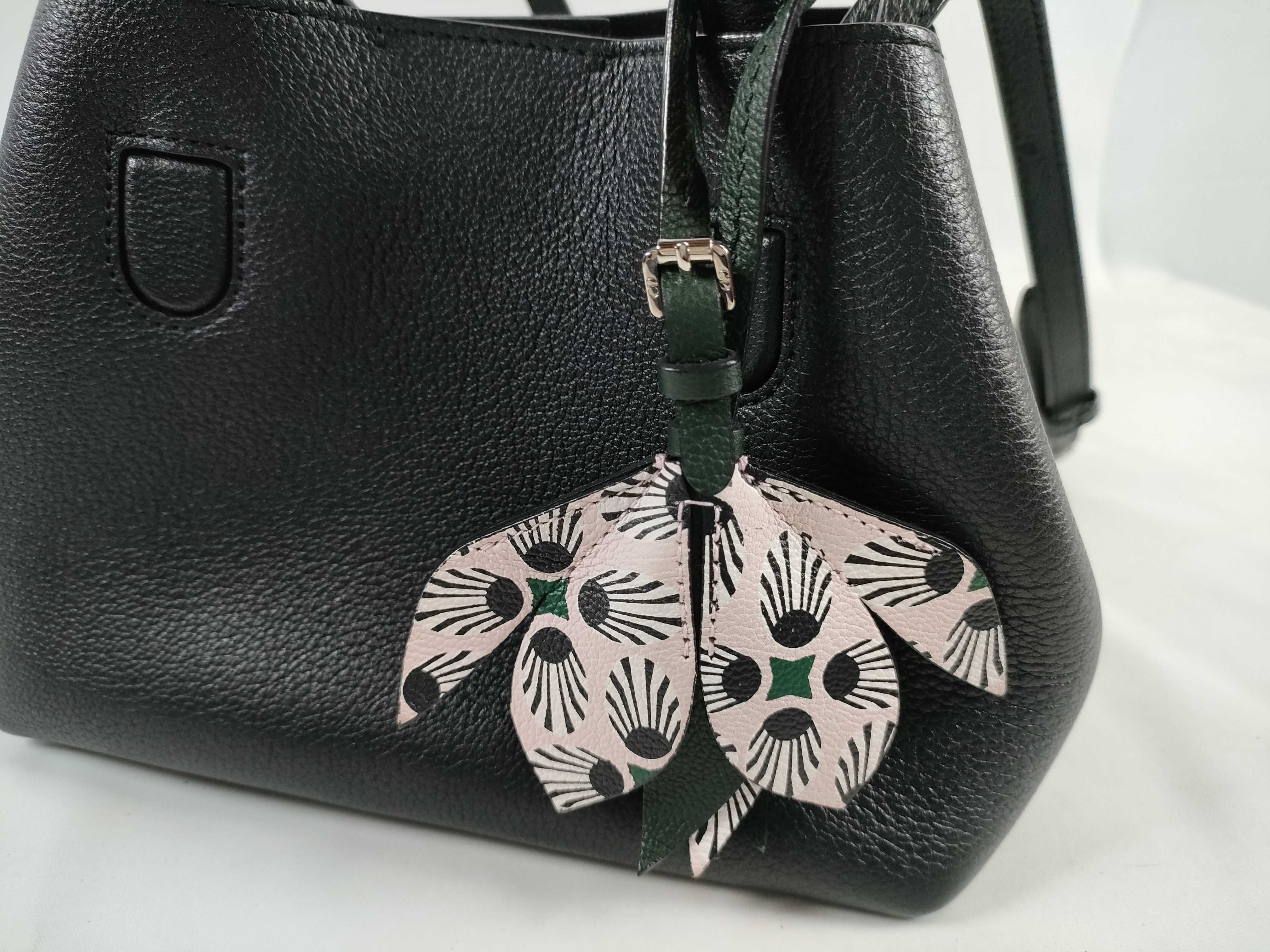 Blossom Small Leather Tote Bag with Charm (Handbag) — view 14