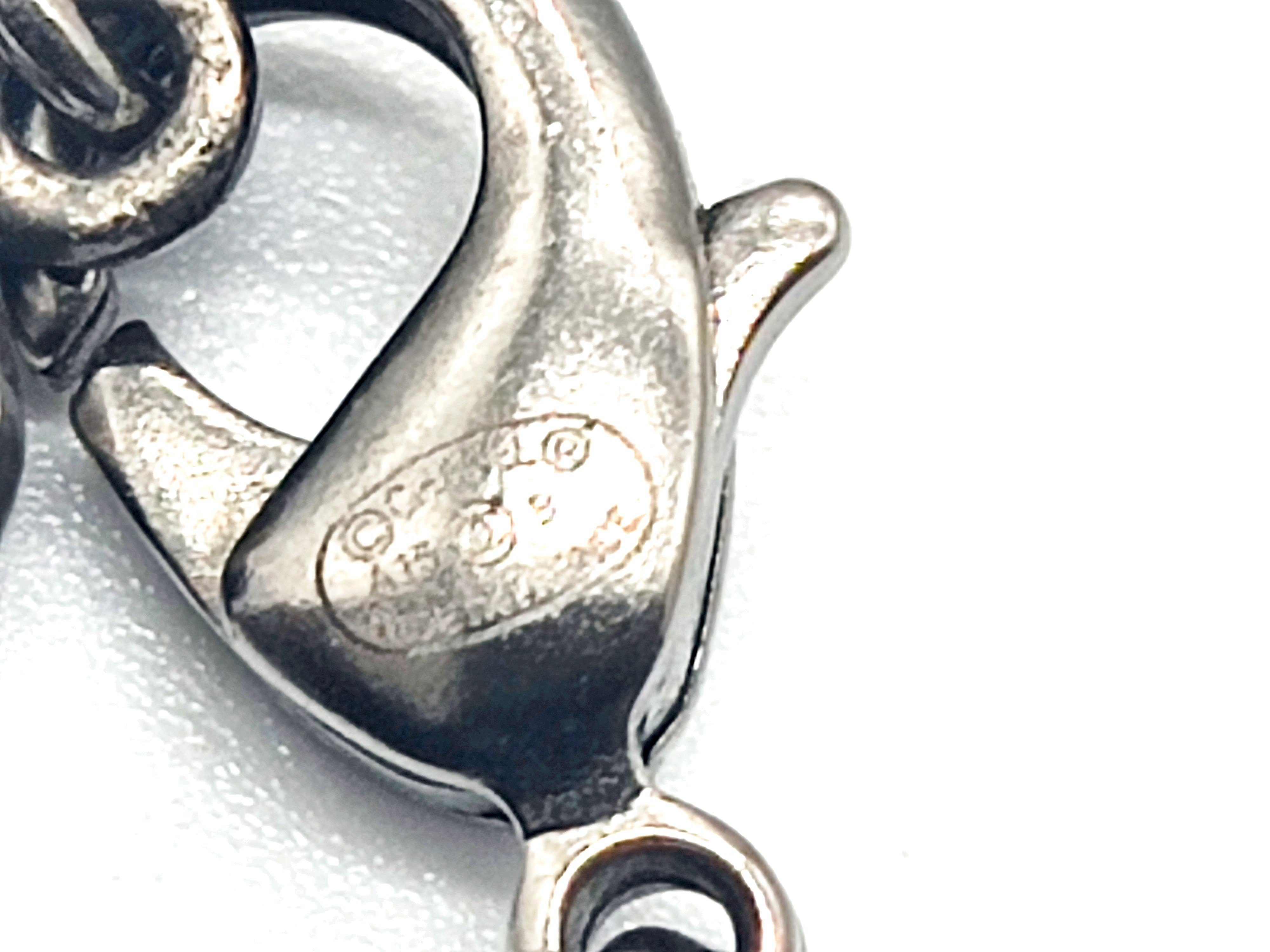 Coco Mark Rhinestone Black Stone Necklace A15B — view 2
