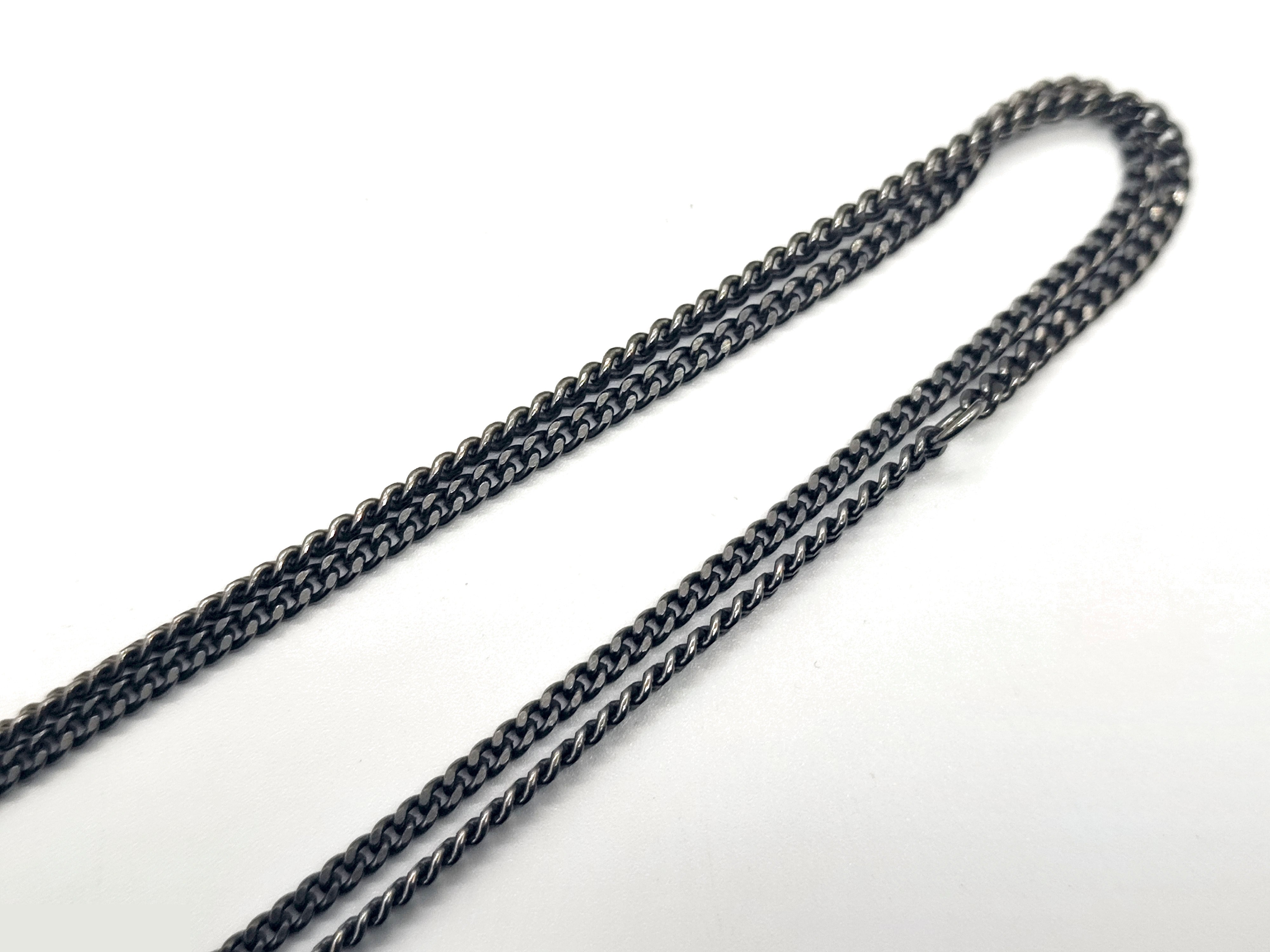 Coco Mark Rhinestone Black Stone Necklace A15B — view 7