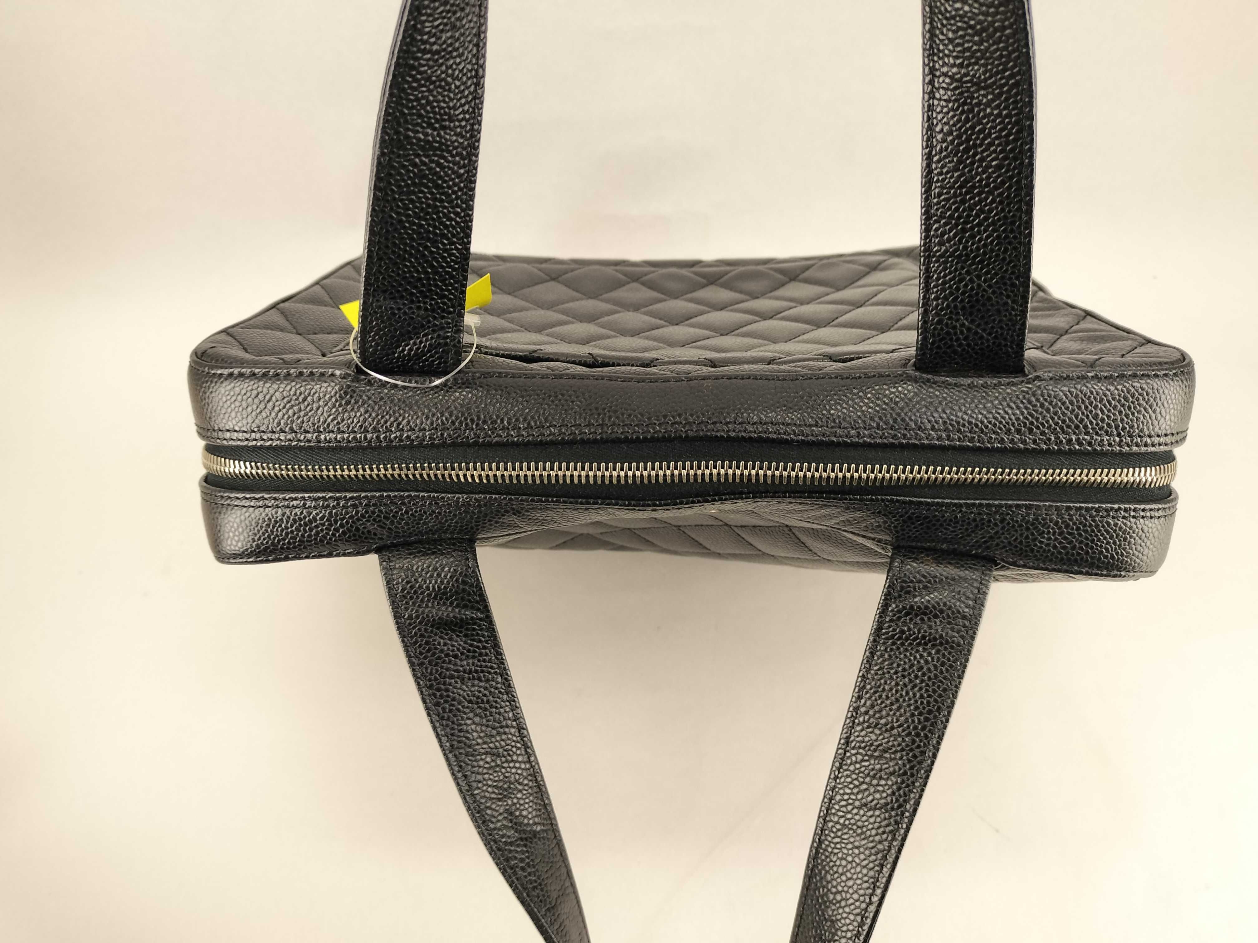 Caviar Skin Boston Tote Bag with Coco Mark (No. 6) — view 11