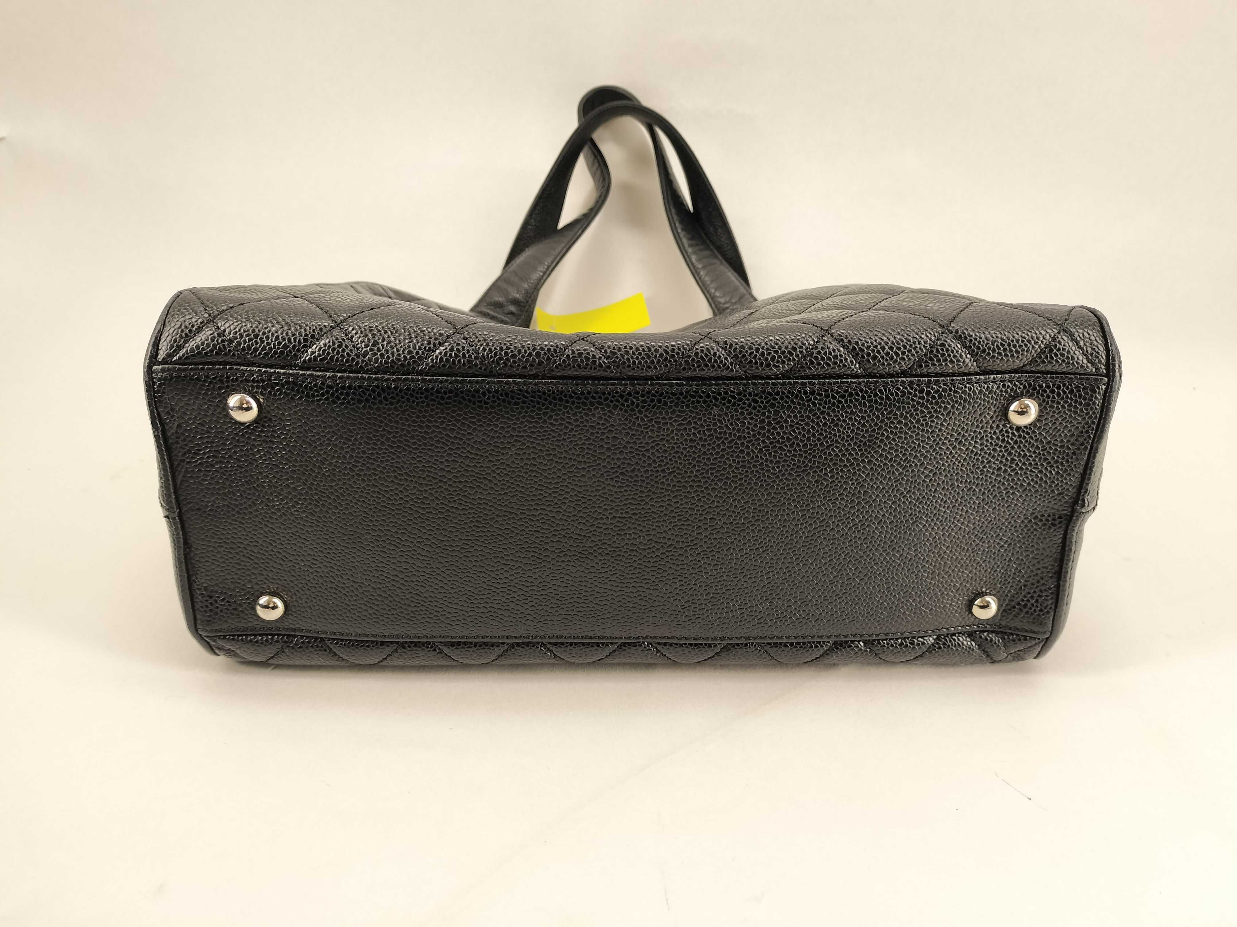 Caviar Skin Boston Tote Bag with Coco Mark (No. 6) — view 7
