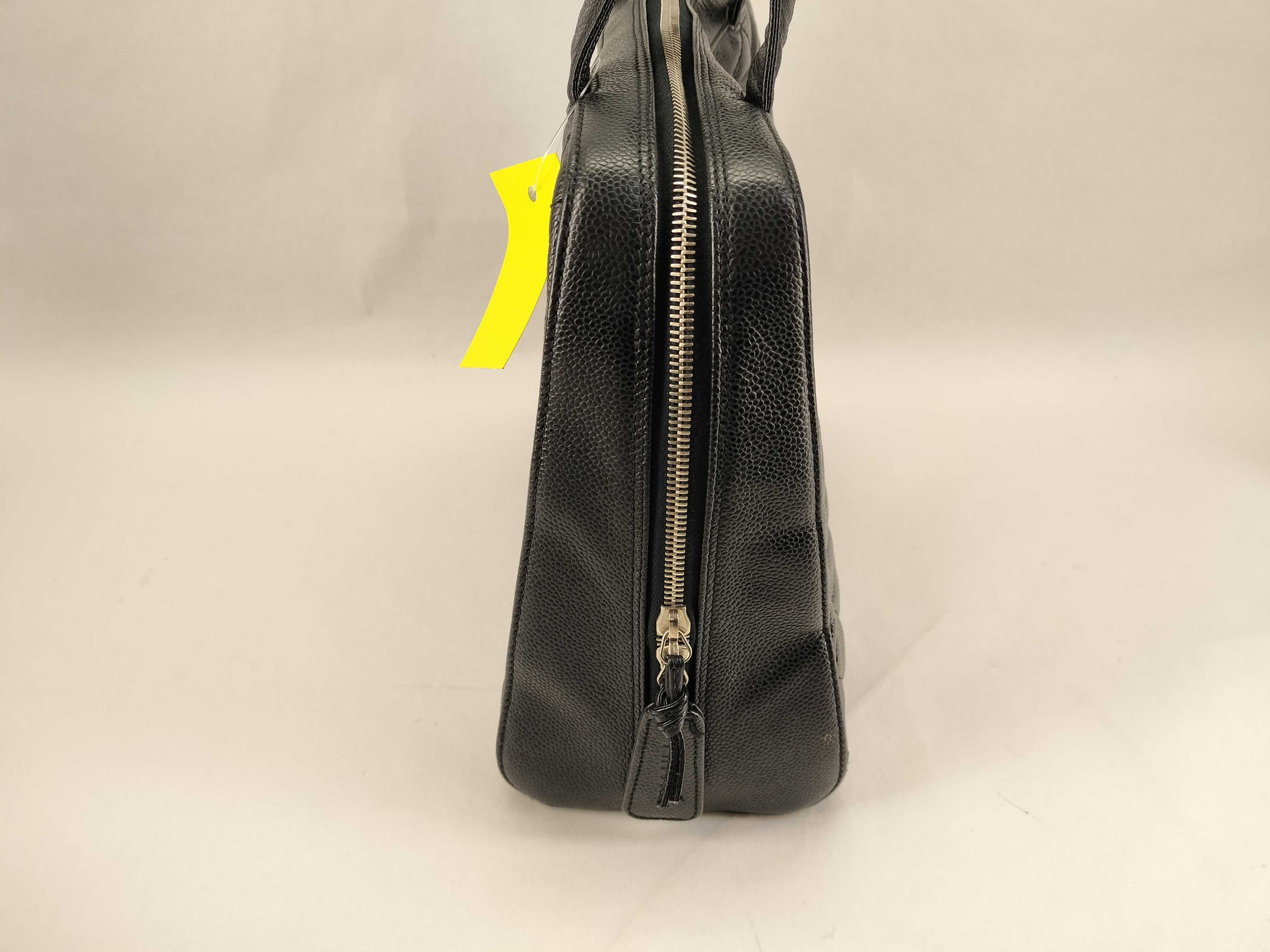 Caviar Skin Boston Tote Bag with Coco Mark (No. 6) — view 9