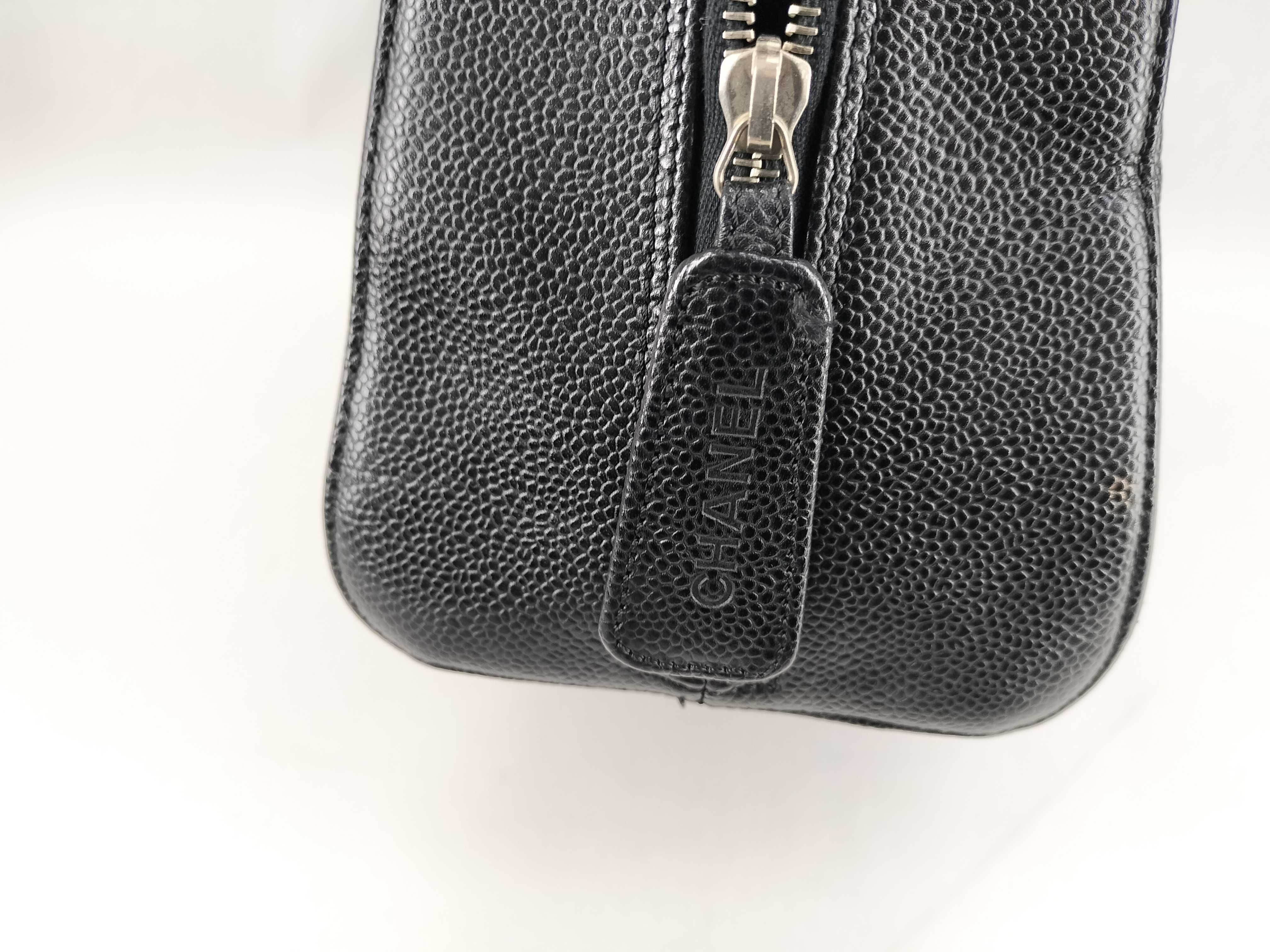 Caviar Skin Boston Tote Bag with Coco Mark (No. 6) — view 10