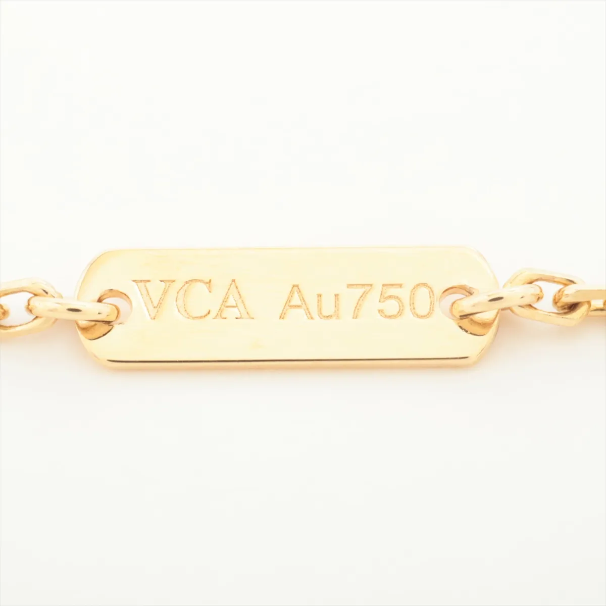 Vintage Alhambra Malachite Necklace, 750 (Yellow Gold), 5.5g, JA631161, — view 4
