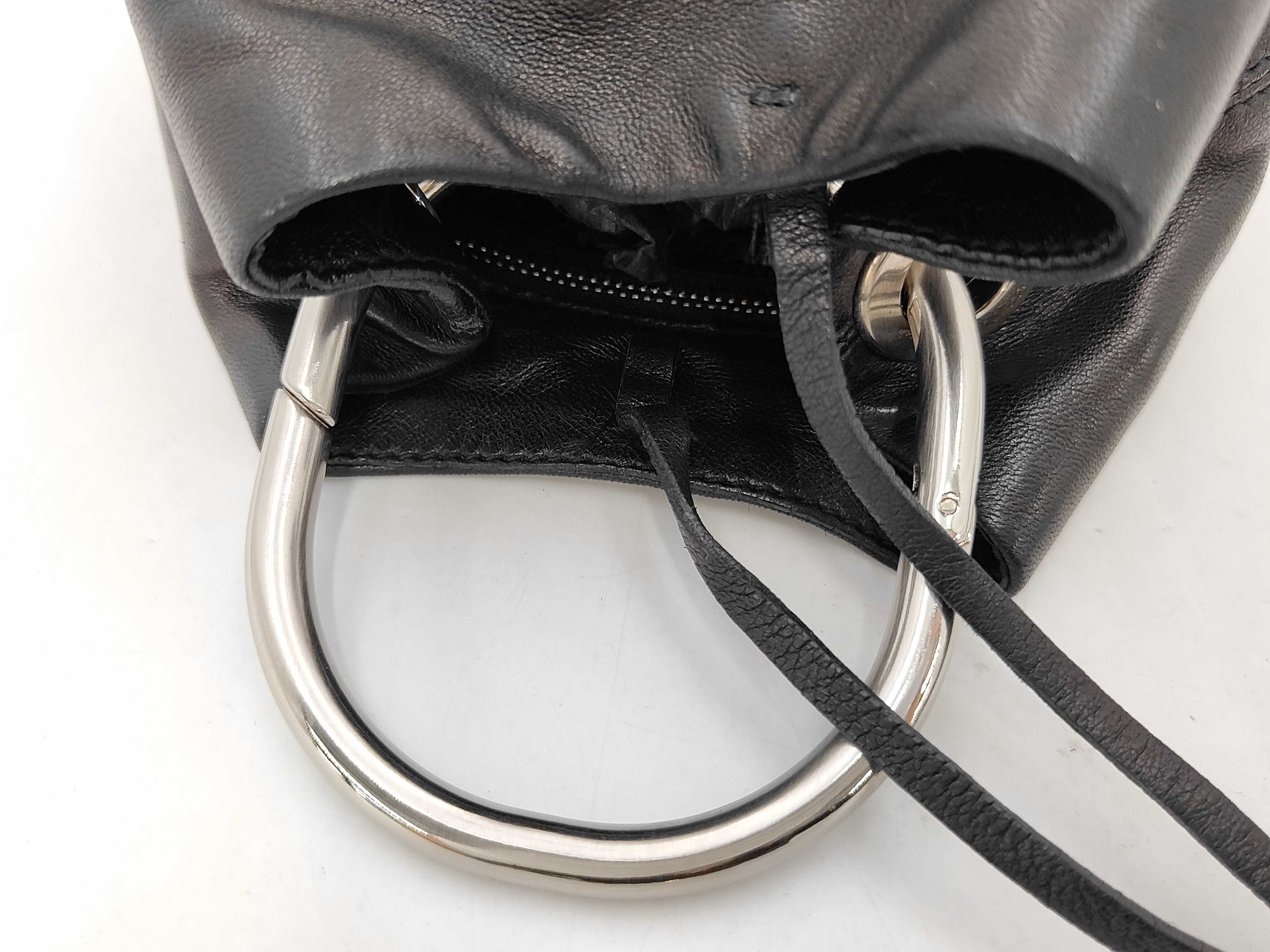 Mini Drawstring Leather Handbag — view 5