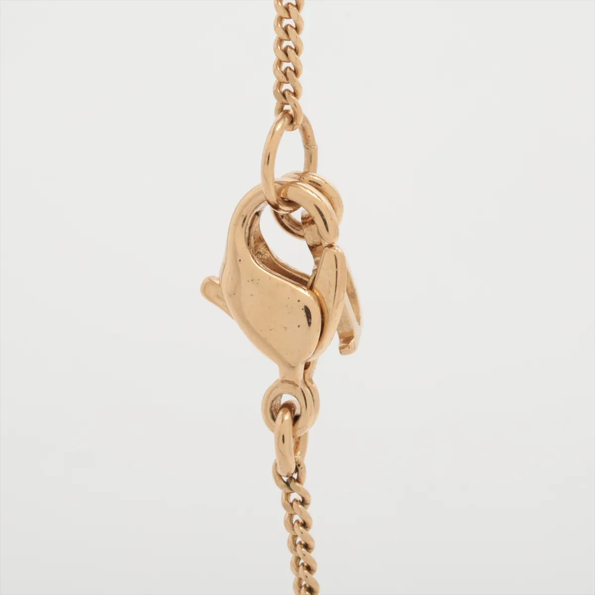 logo necklace, GP x rhinestone, gold, — view 4