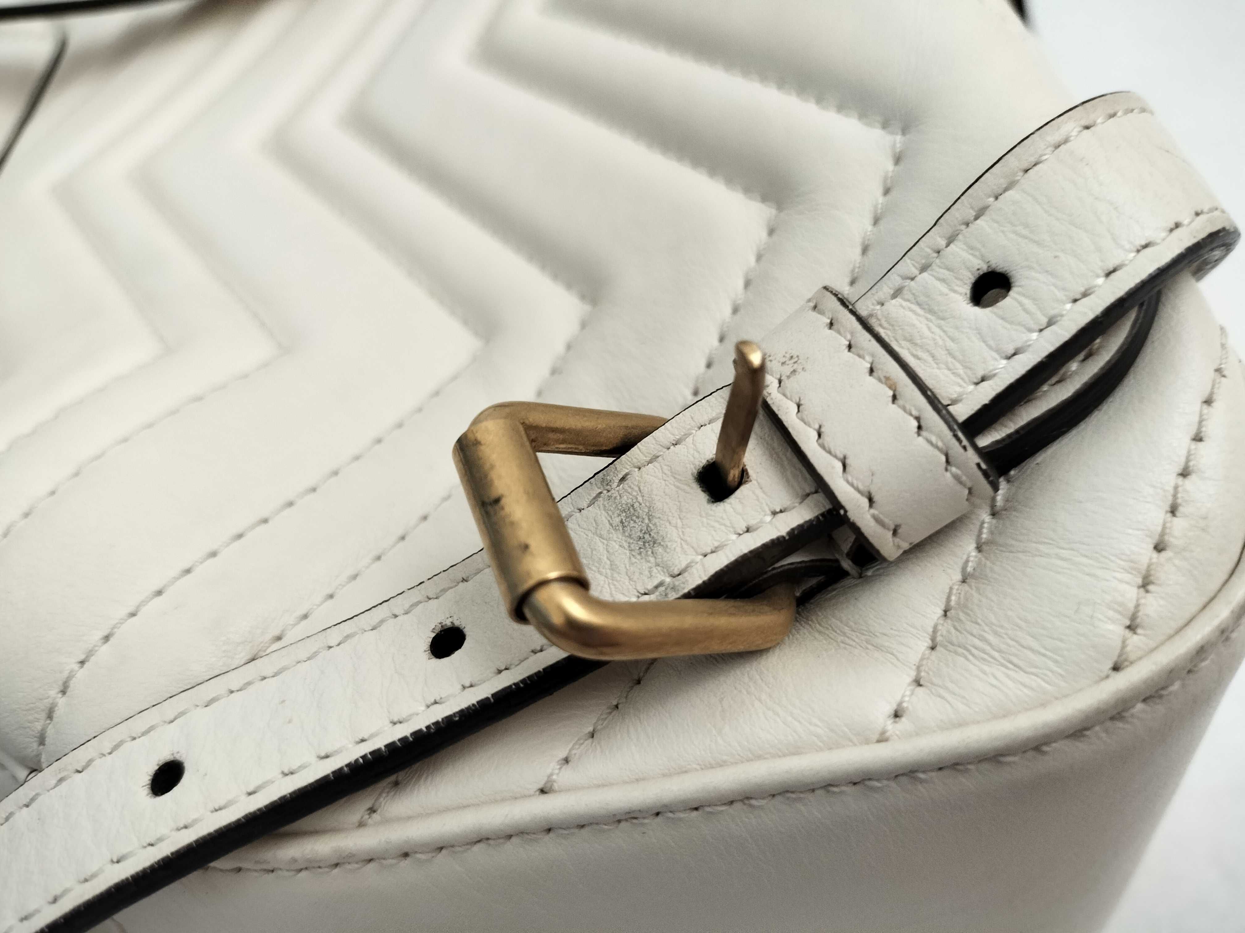 GG Marmont Leather Backpack/Rucksack White 476671 — view 15