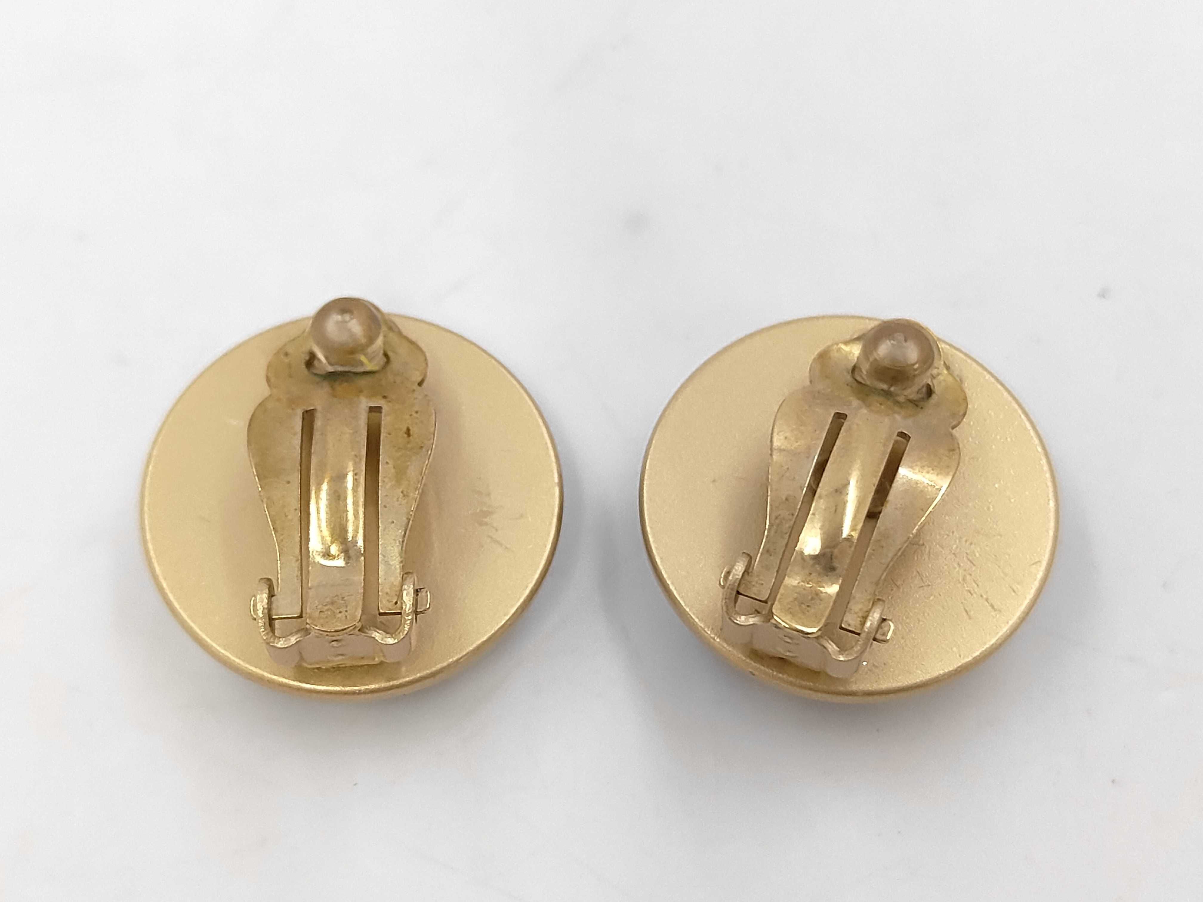Coco Mark Round GP Denim Blue x Gold Earrings 02P — view 2