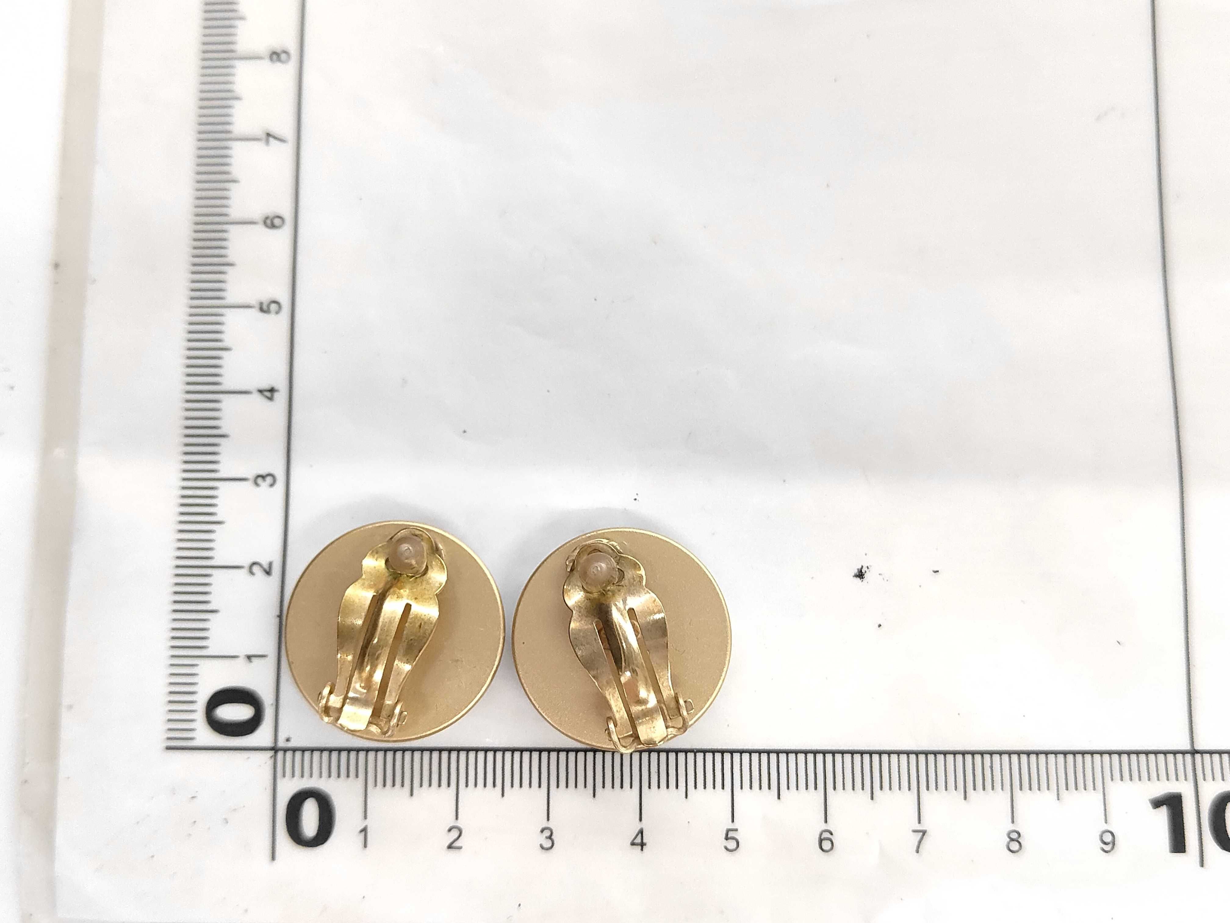 Coco Mark Round GP Denim Blue x Gold Earrings 02P — view 6