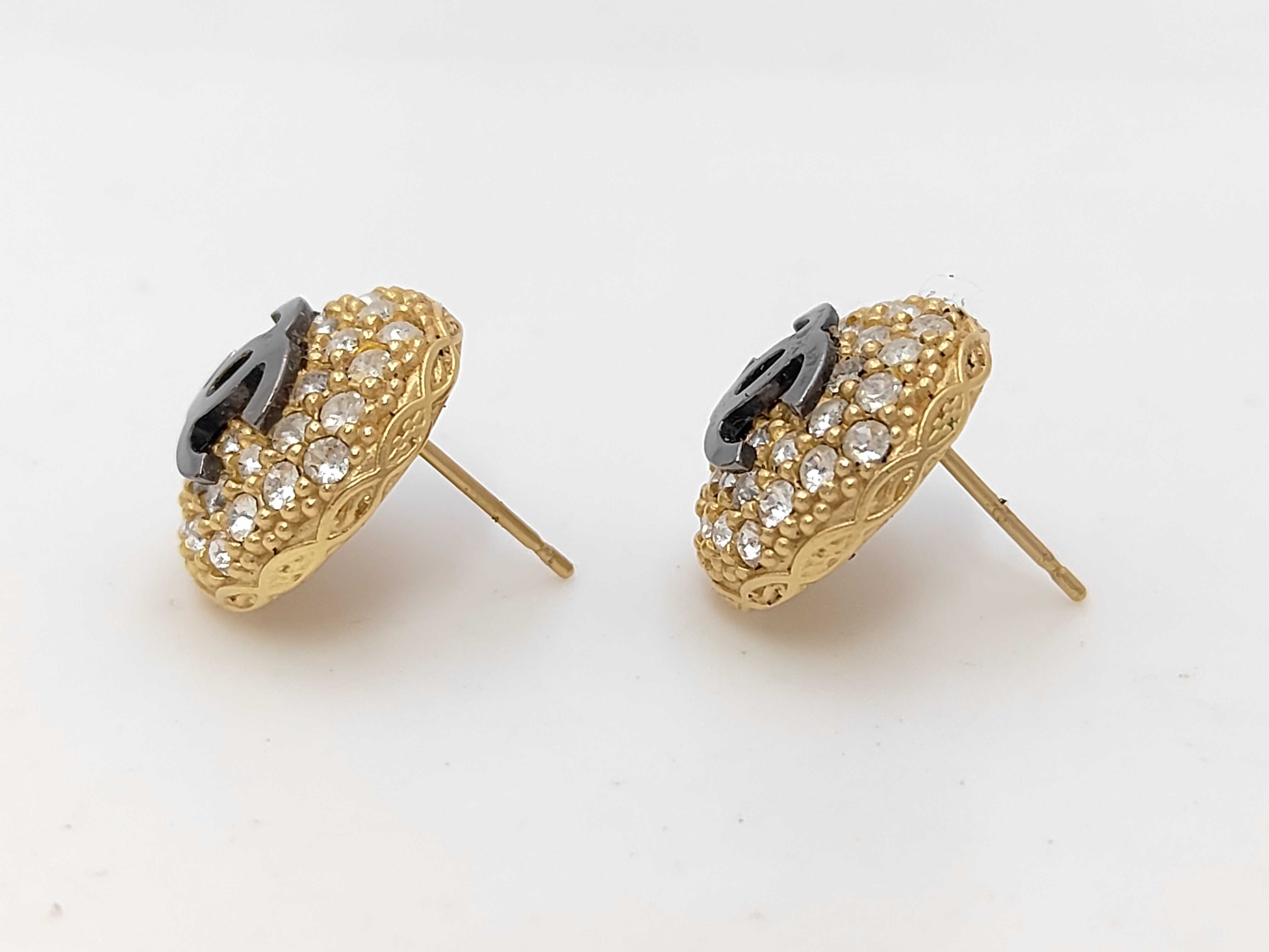 Coco Mark Earrings with GP Hardware (A20A) — view 4