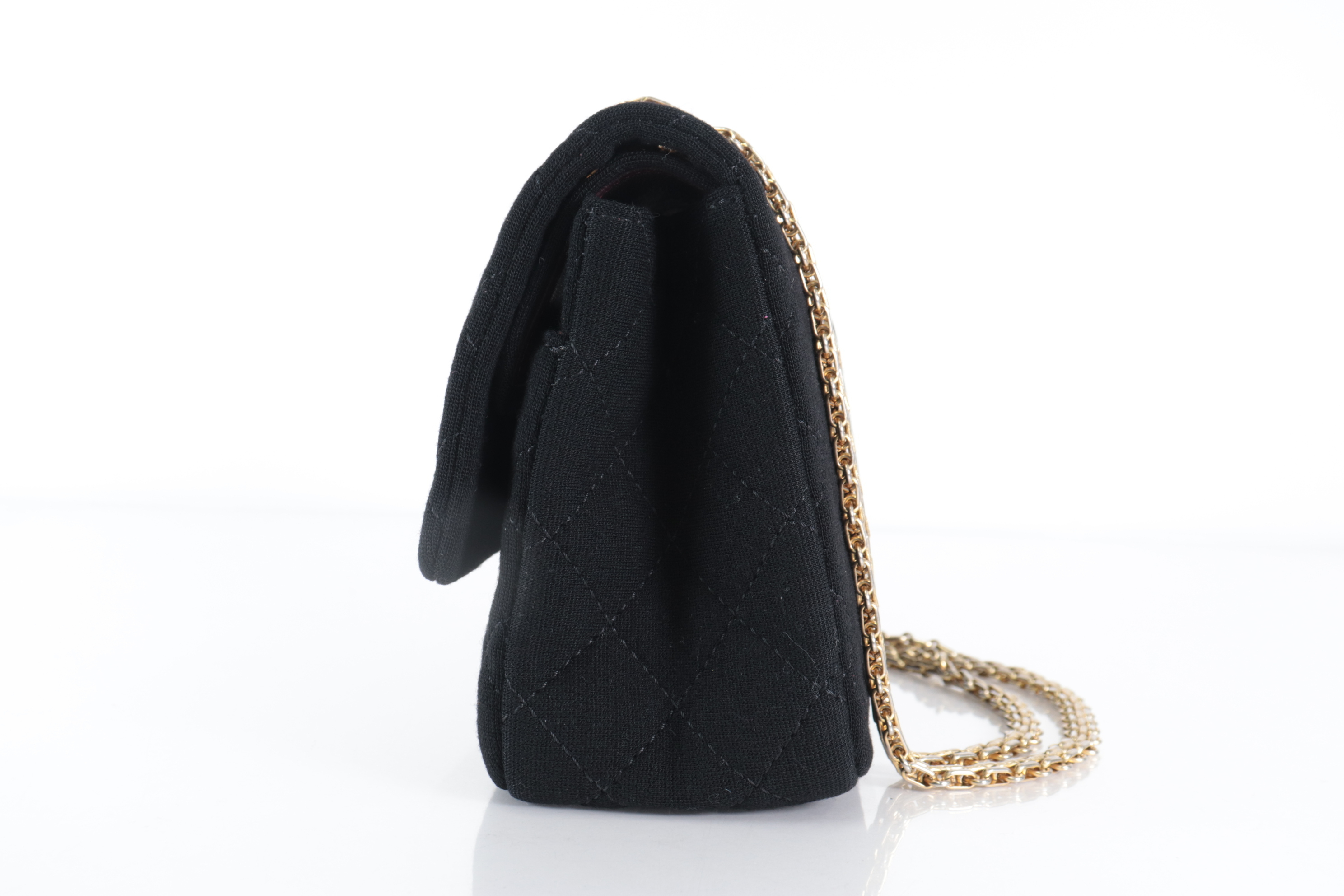 2.55 Double Flap Jersey Chain Shoulder Bag (Serial Number 17) — view 5
