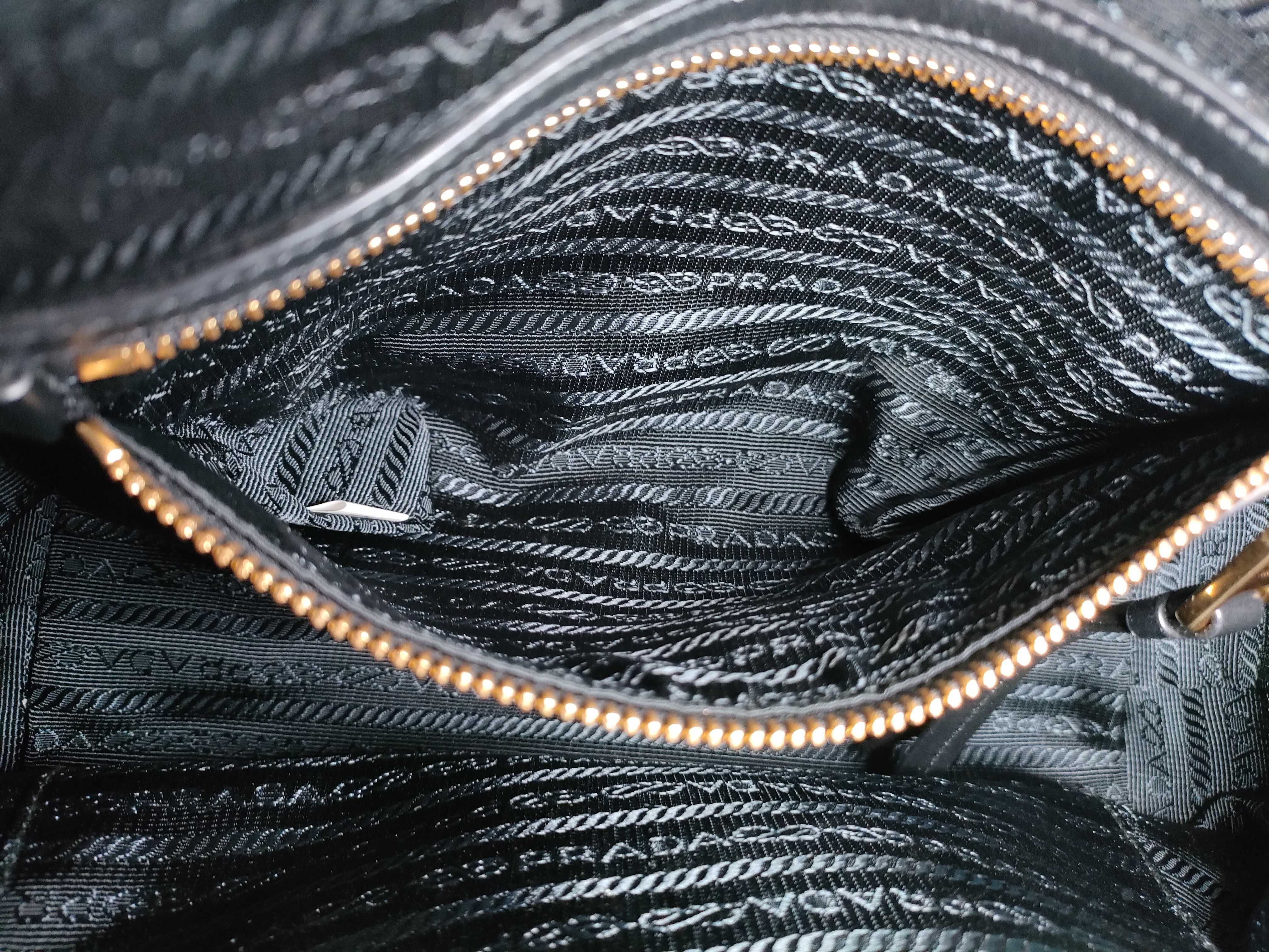 Nylon Prada Handbag Nylon Leather Black 1BA172 Handbag — view 12