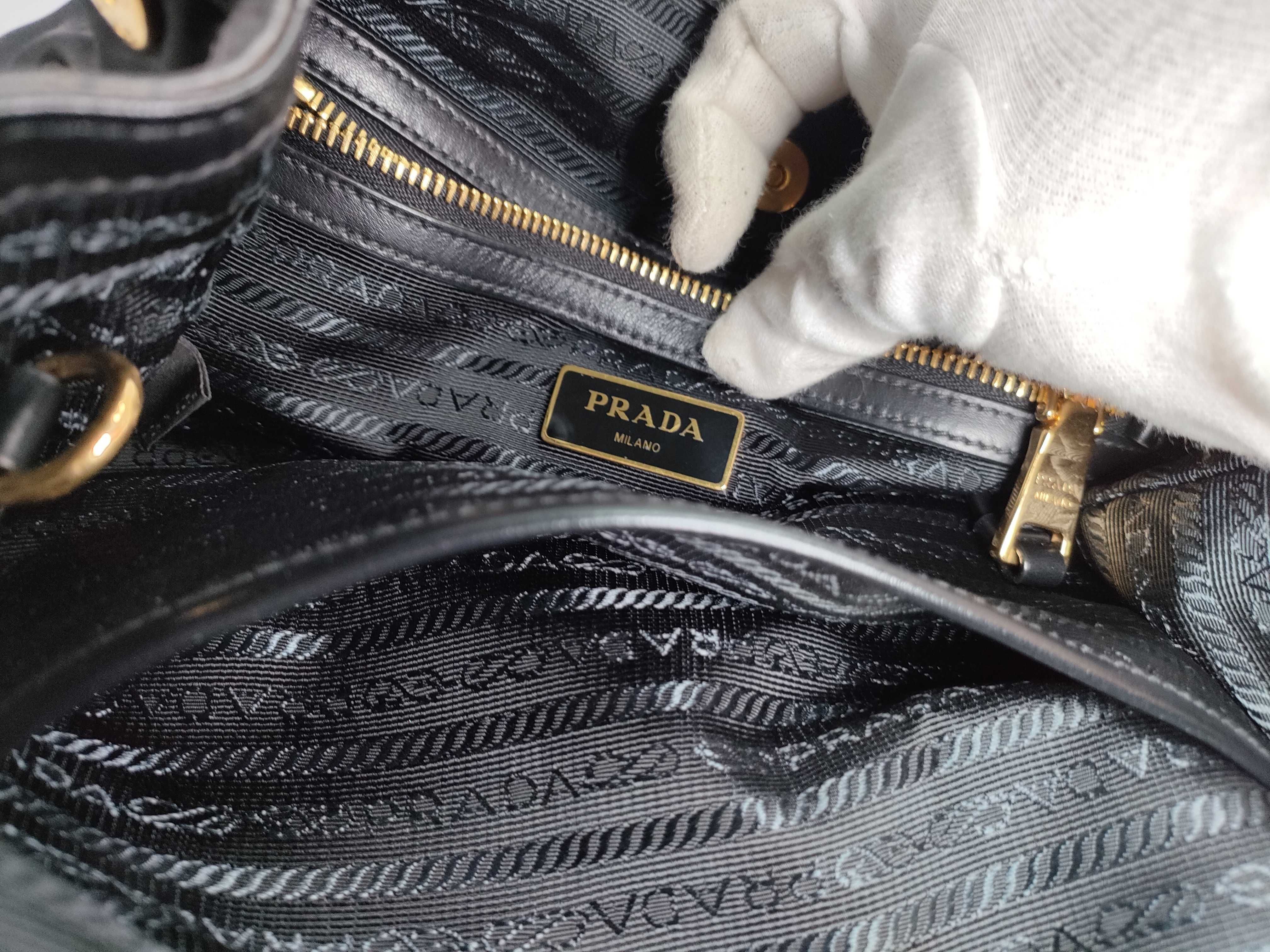 Nylon Prada Handbag Nylon Leather Black 1BA172 Handbag — view 13