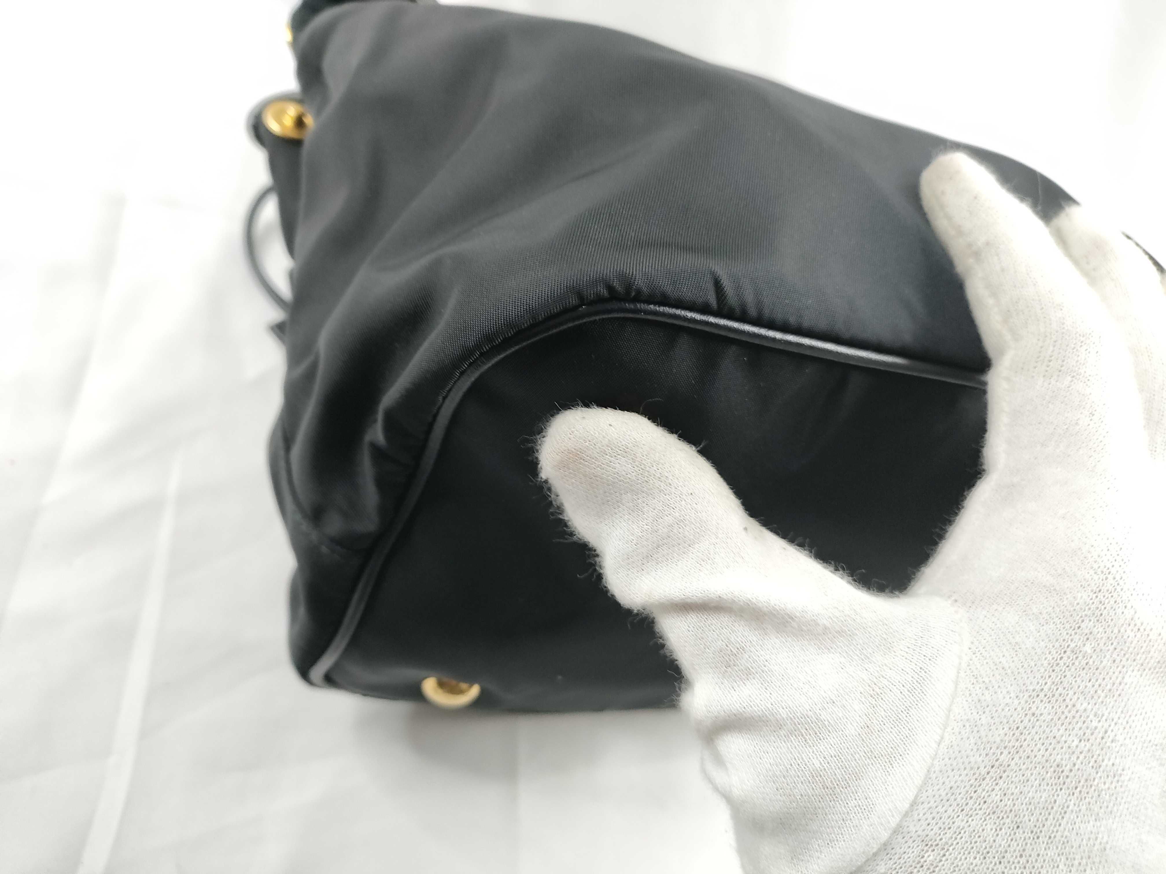 Nylon Prada Handbag Nylon Leather Black 1BA172 Handbag — view 3
