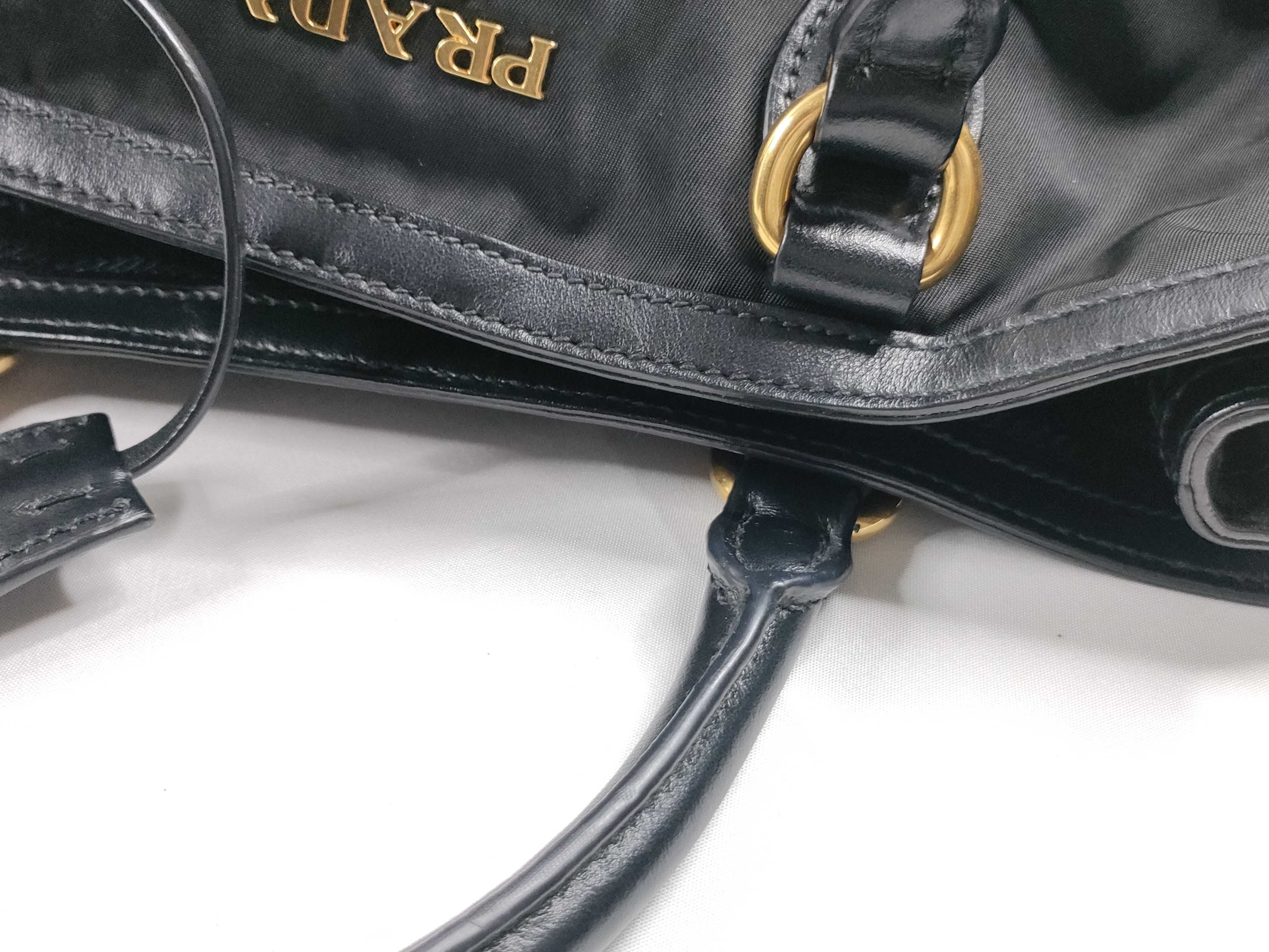 Nylon Prada Handbag Nylon Leather Black 1BA172 Handbag — view 8
