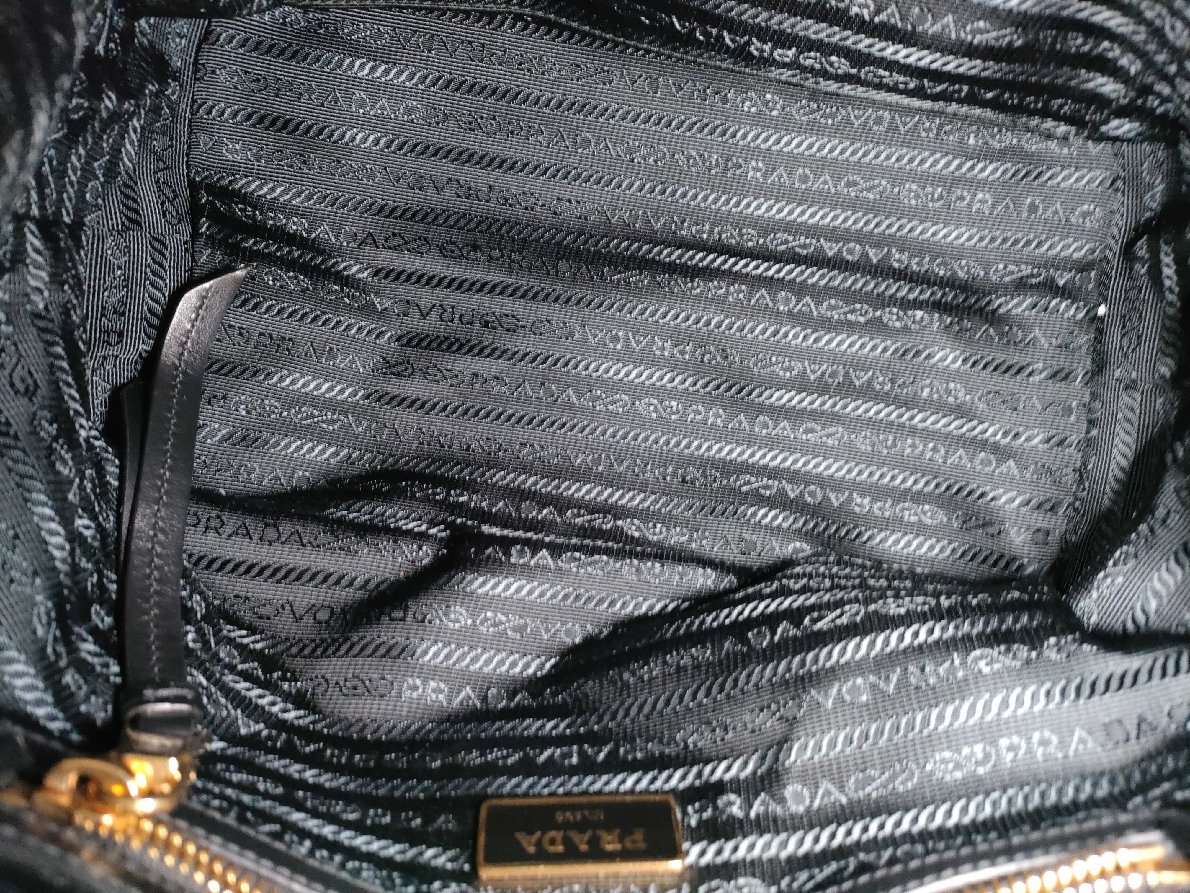 Nylon Prada Handbag Nylon Leather Black 1BA172 Handbag — view 9