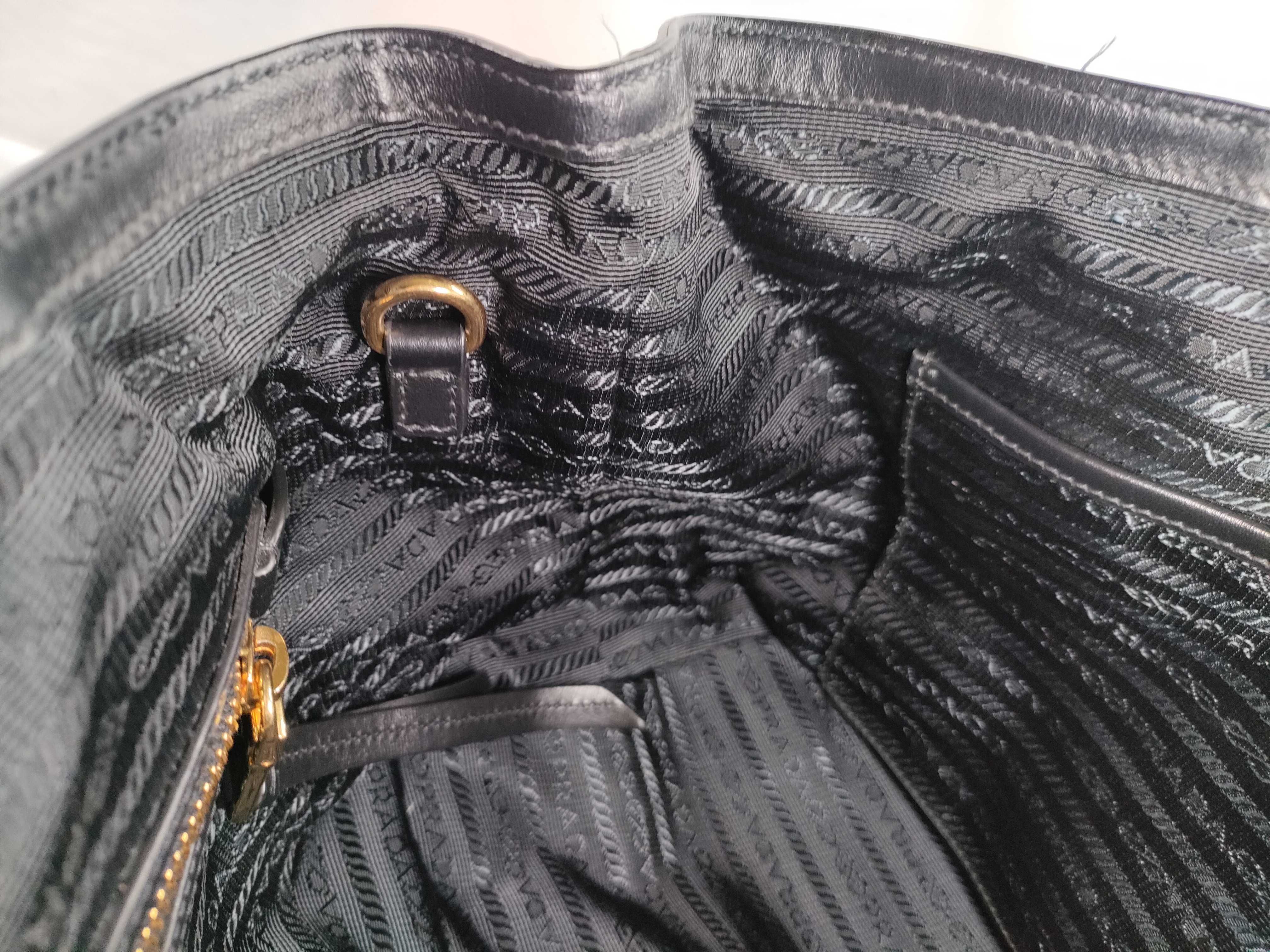Nylon Prada Handbag Nylon Leather Black 1BA172 Handbag — view 10
