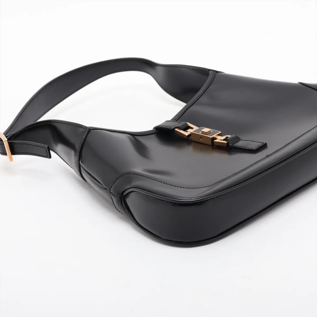 Jackie 1961 Leather Shoulder Bag, Black — view 4