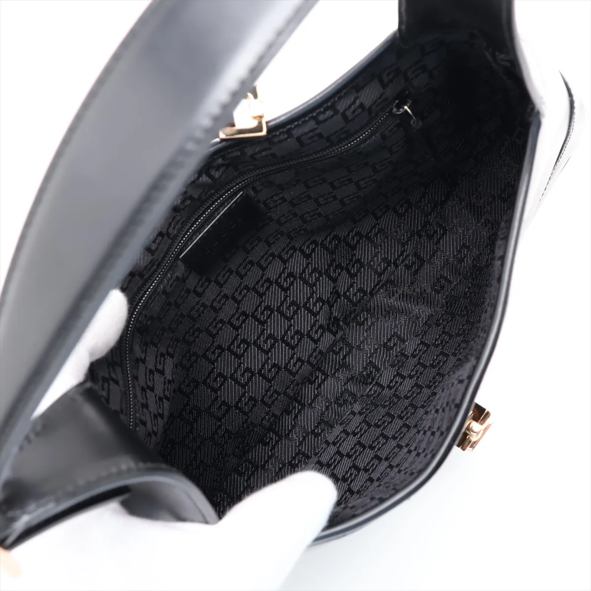 Jackie 1961 Leather Shoulder Bag, Black — view 7