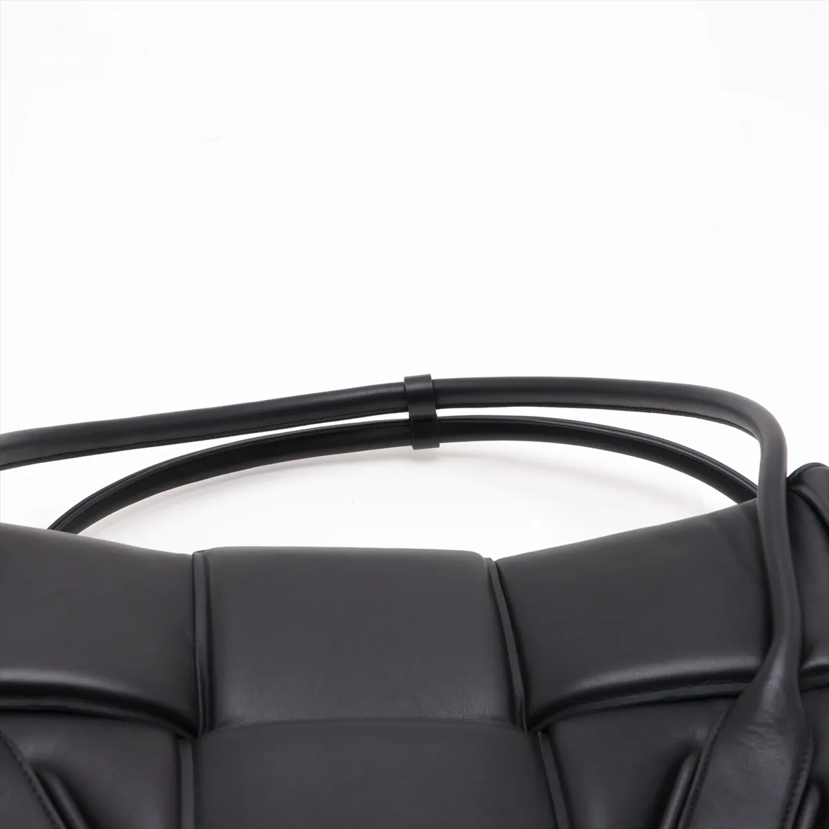 Maxi Intrecciato Arco Padded Leather Tote Bag, Black — view 6