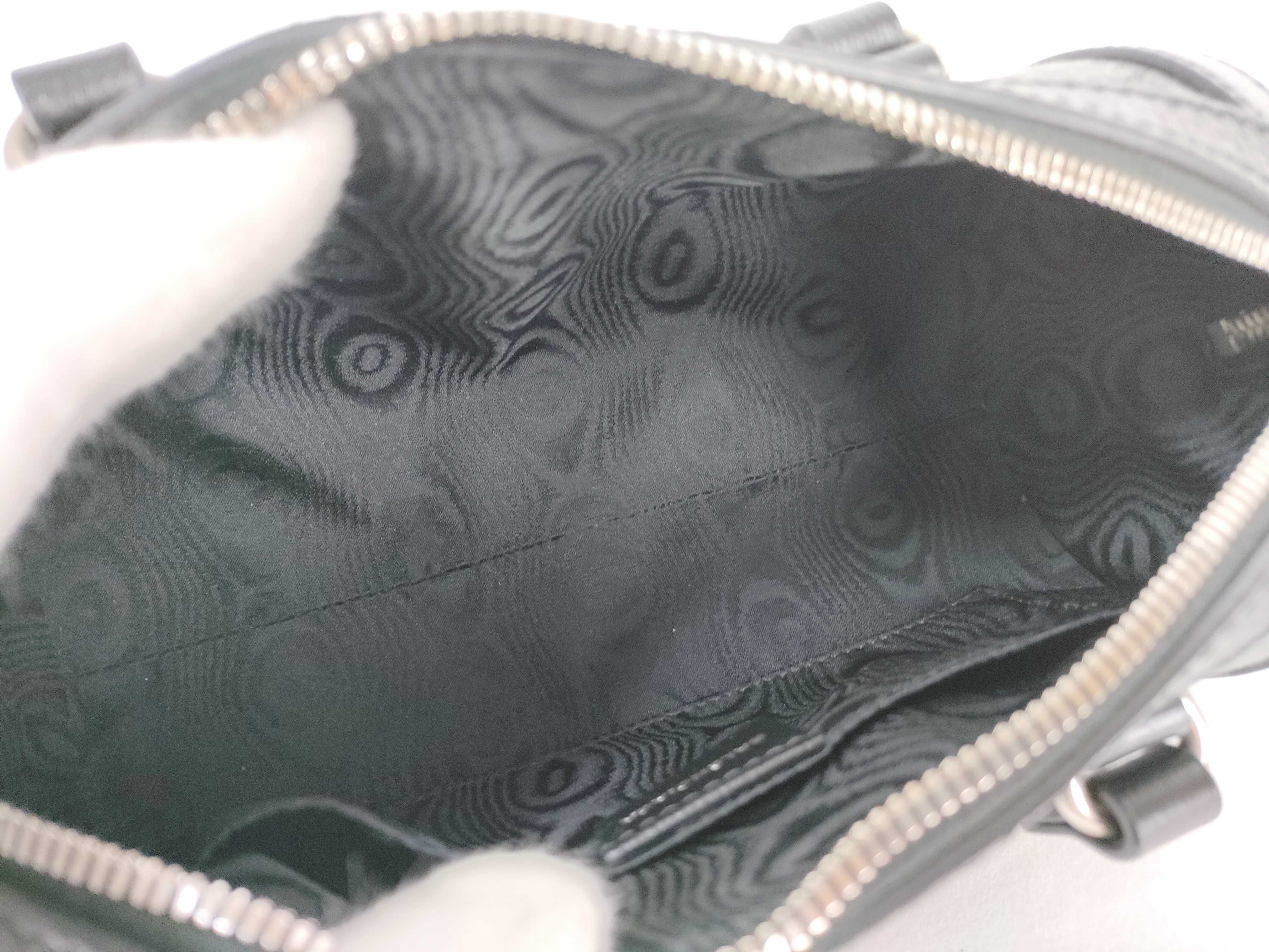 × GUCCI The Hacker Project 680123 BB Monogram Mini Boston Bag Black Handbag — view 11