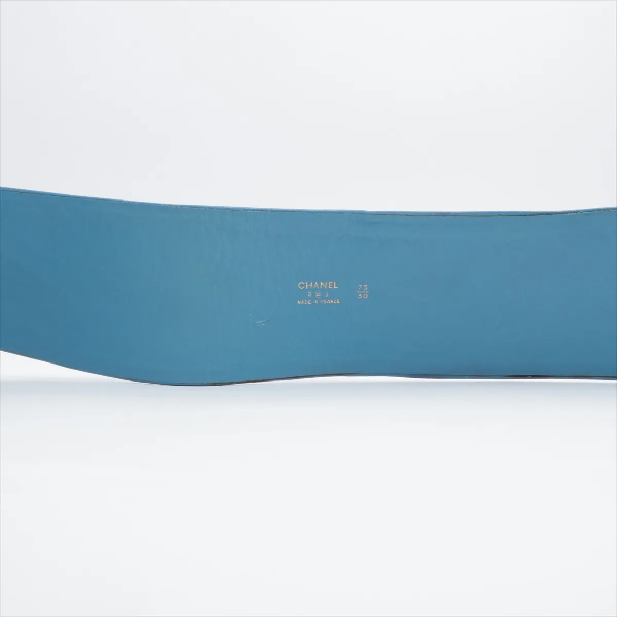 23 (1988) Belt, Leather x GP, Light Blue. Missing parts, — view 4