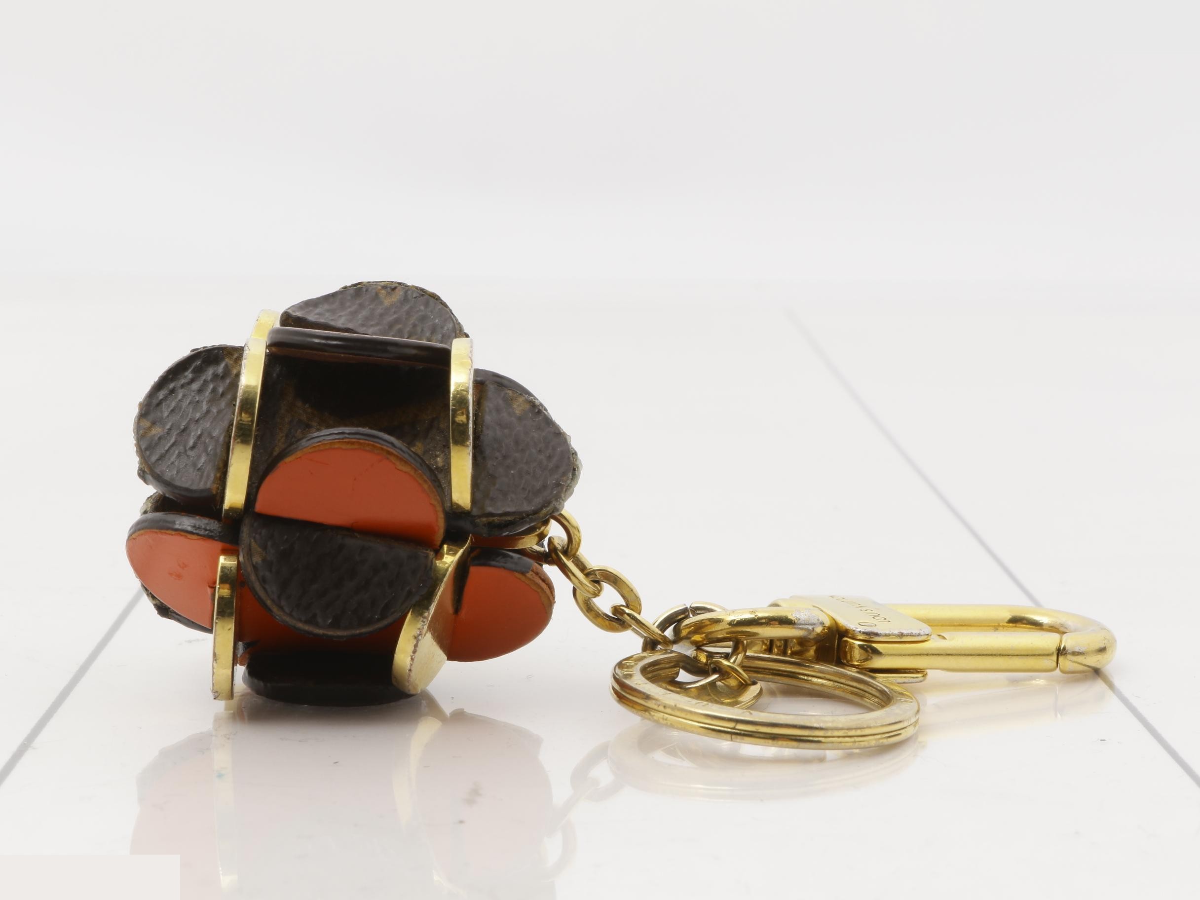 Portefeuille Flower Ring, Monogram Canvas, Leather, Gold — view 3