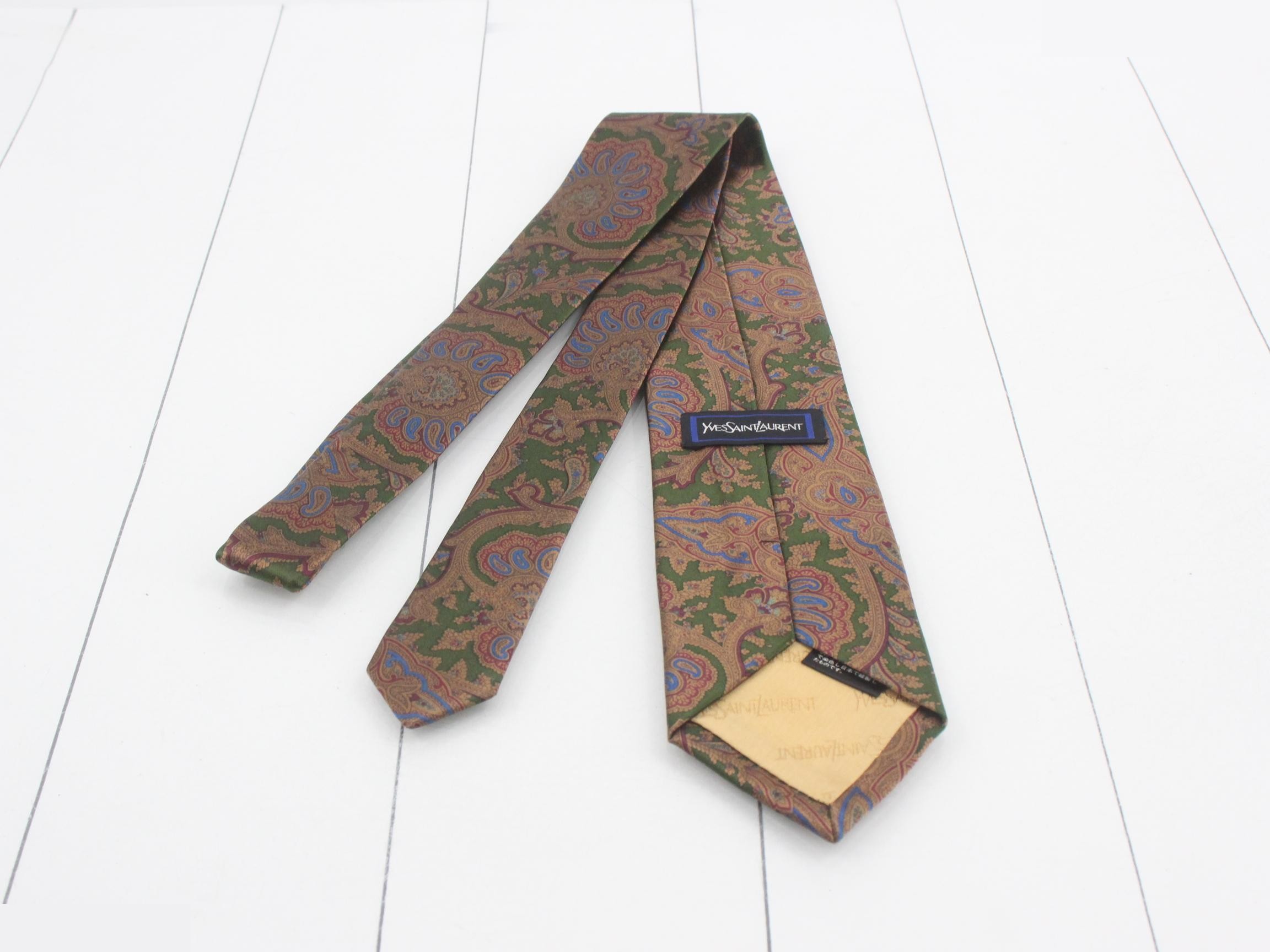 Paisley pattern silk tie — view 2