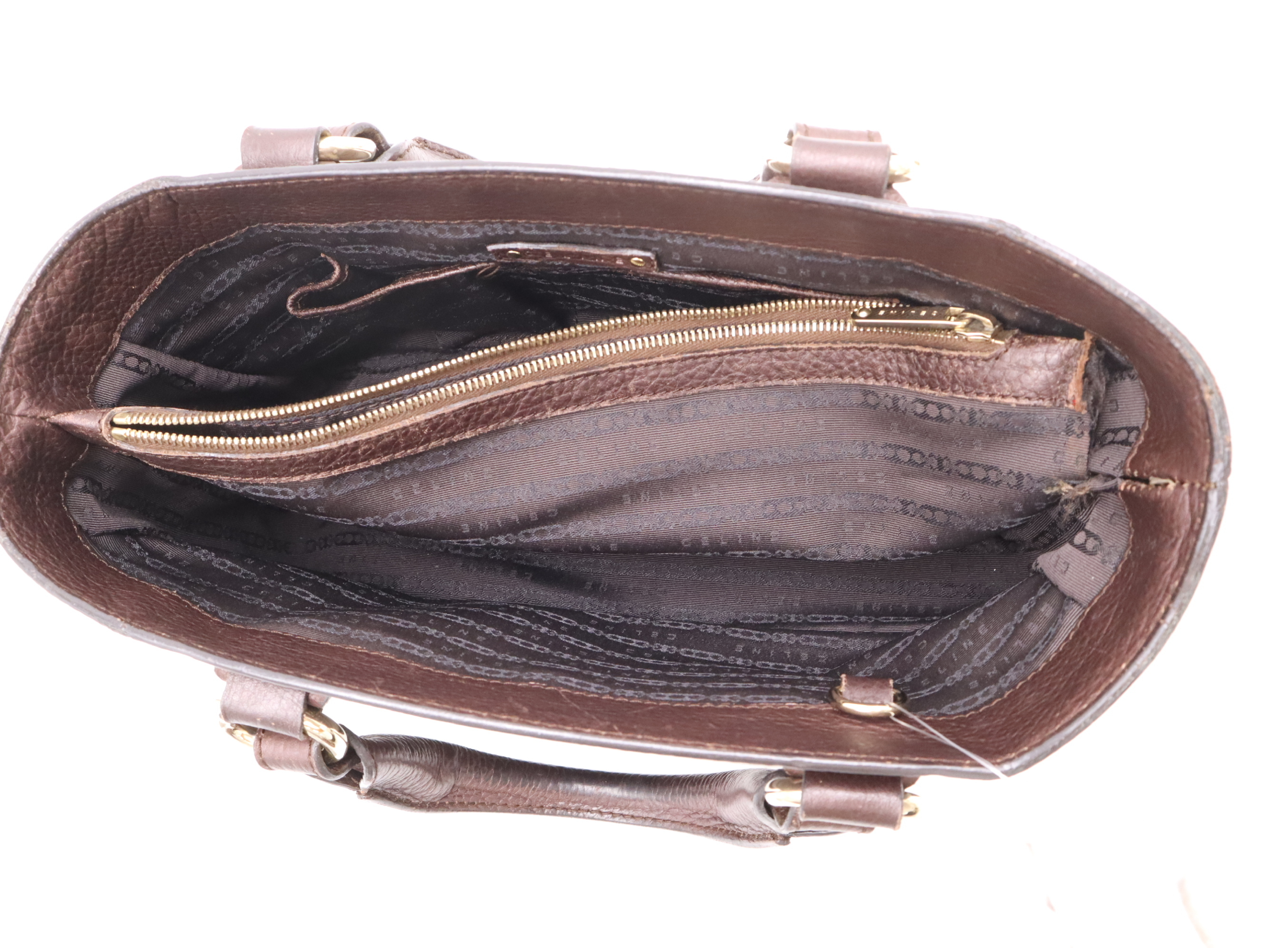 134023 Leather Boogie Bag Handbag, Brown, Gold Hardware, with Dust Bag — view 11